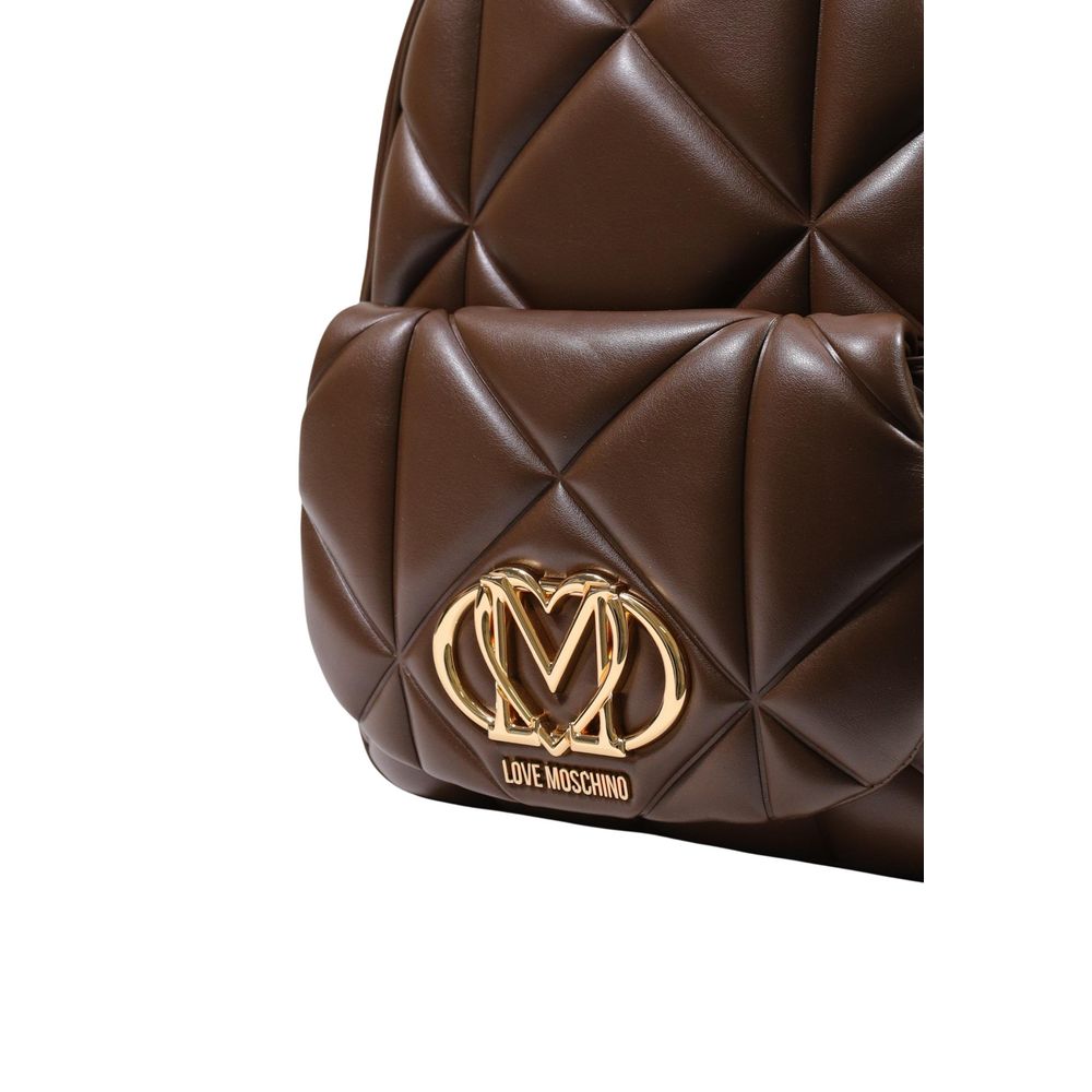Love Moschino Brown Polyethylene Women's Backpack