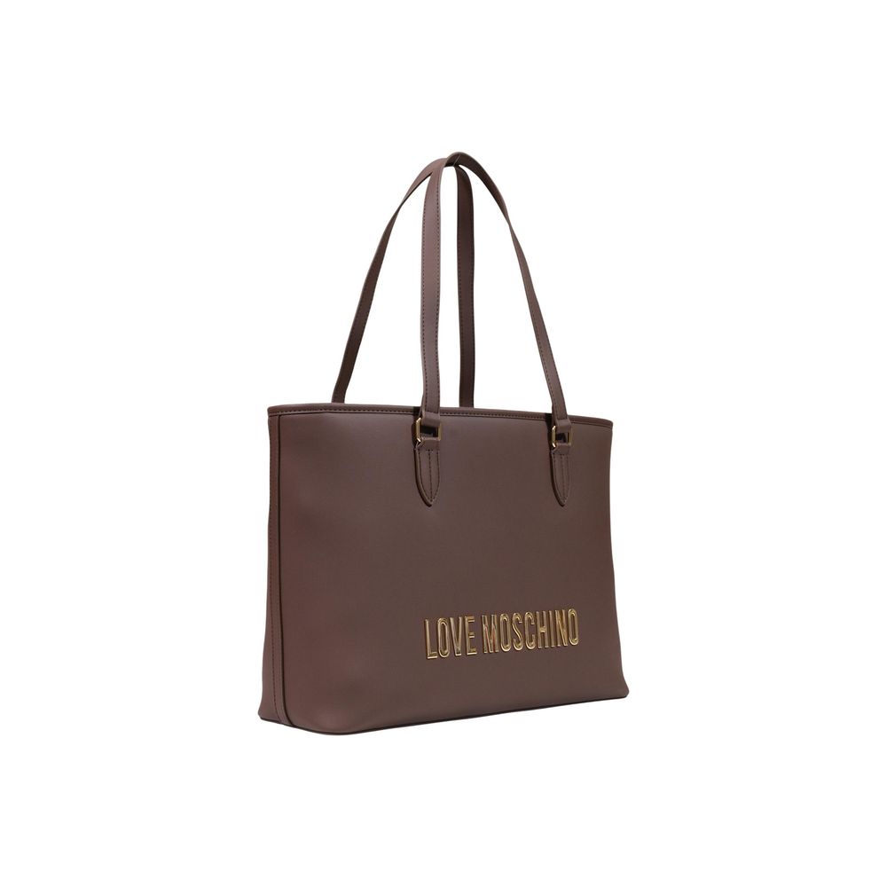 Love Moschino Brown Polyethylene Women's Handbag