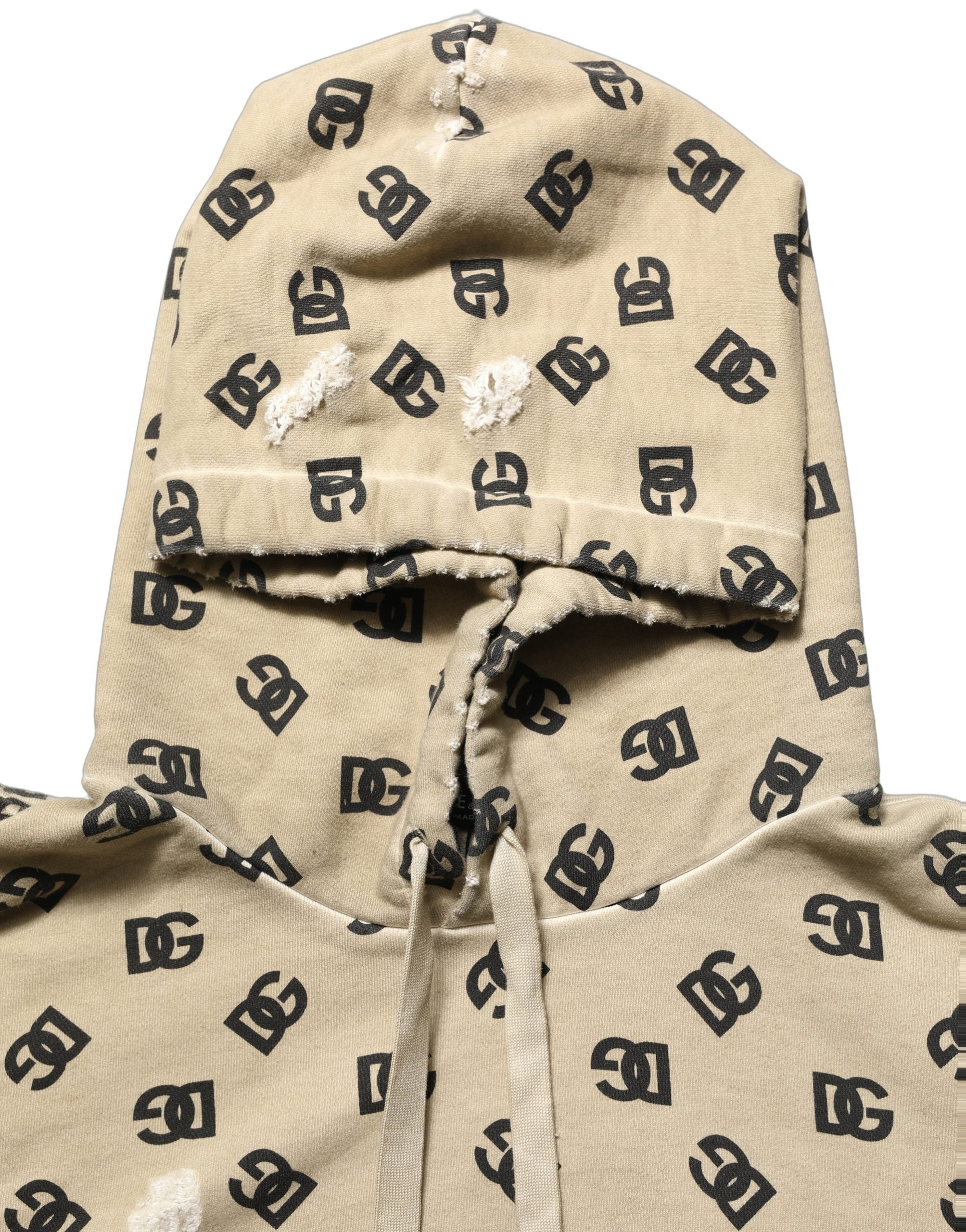 Dolce & Gabbana Brown Cotton Logo Hooded Sweatshirt Men's Sweater (Pre-Owned)