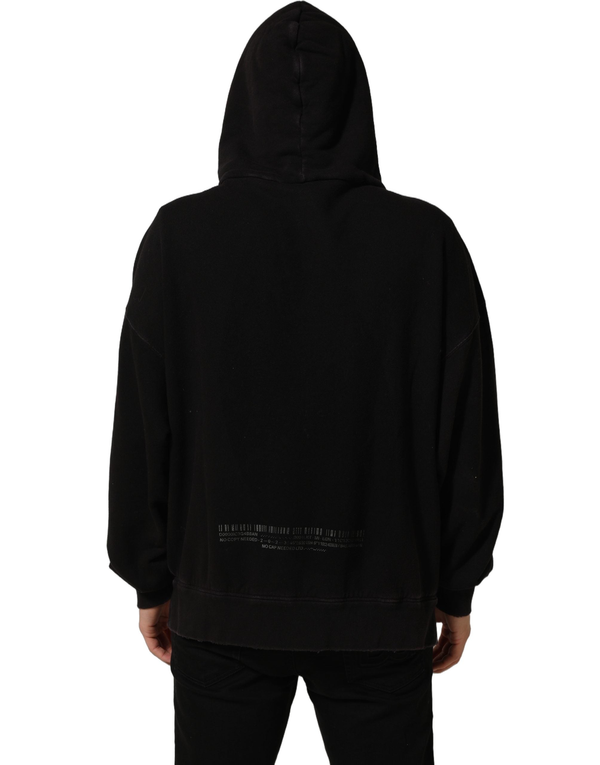 Dolce & Gabbana Black Cotton DGVIB3 Hooded Sweatshirt Men's Sweater (Pre-Owned)