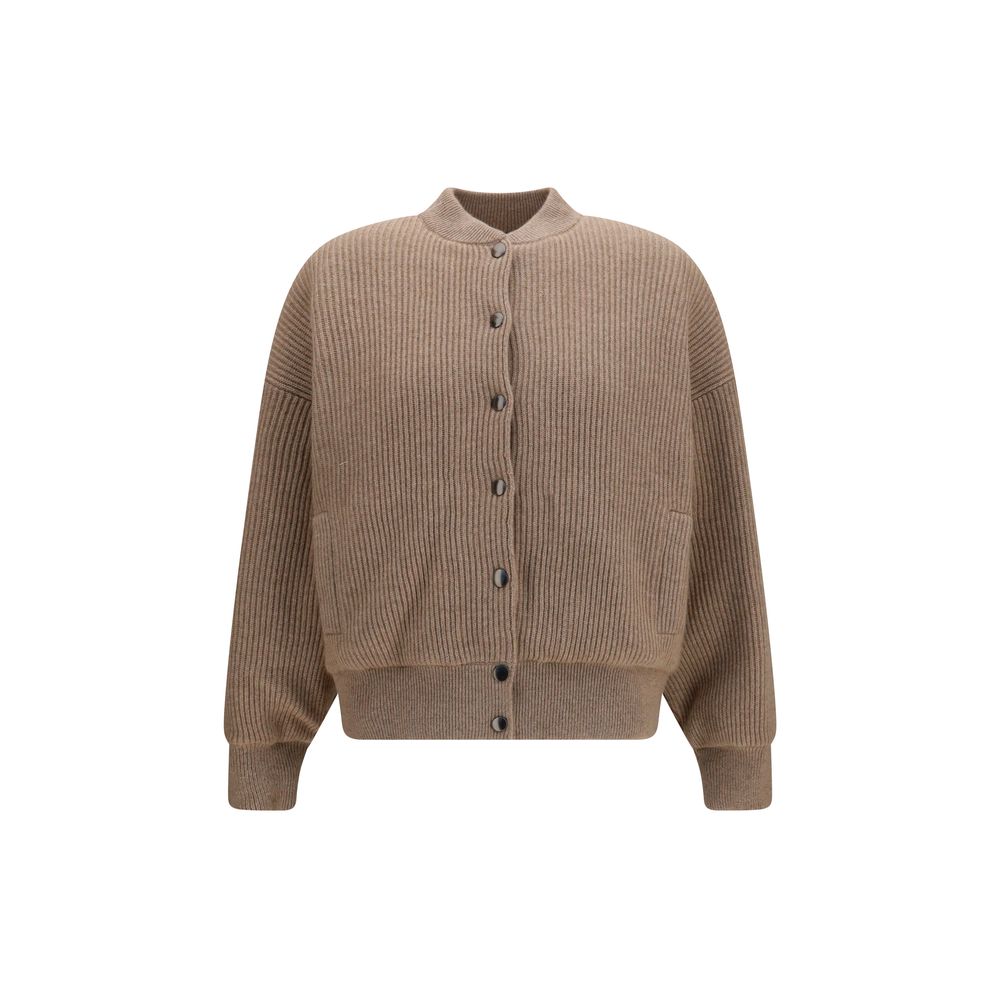 Brunello Cucinelli Beige Cashmere Women's Bomber