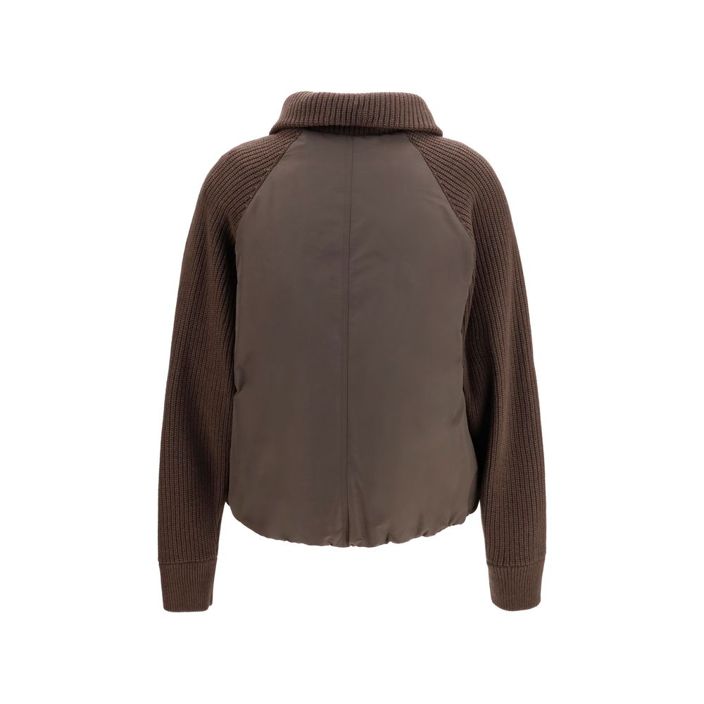 Brunello Cucinelli Brown Polyester Full-Length Women's Jacket