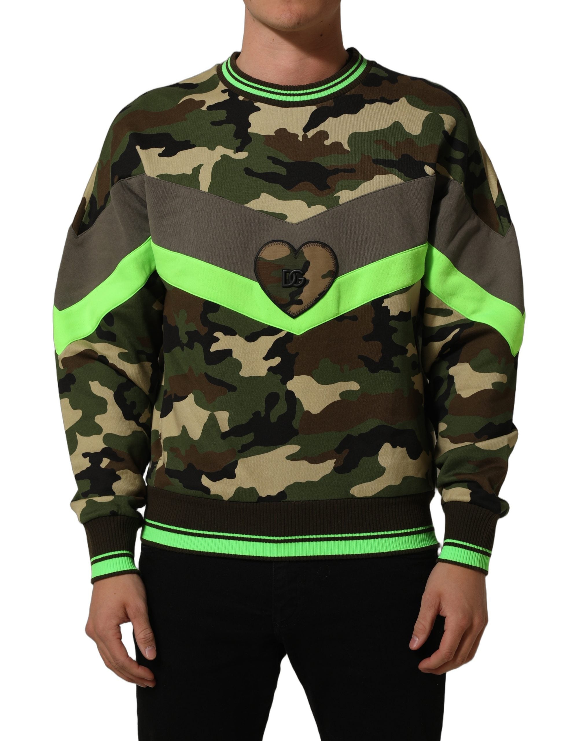 Dolce & Gabbana Multicolor Camouflage Sweatshirt Men Men's Sweater