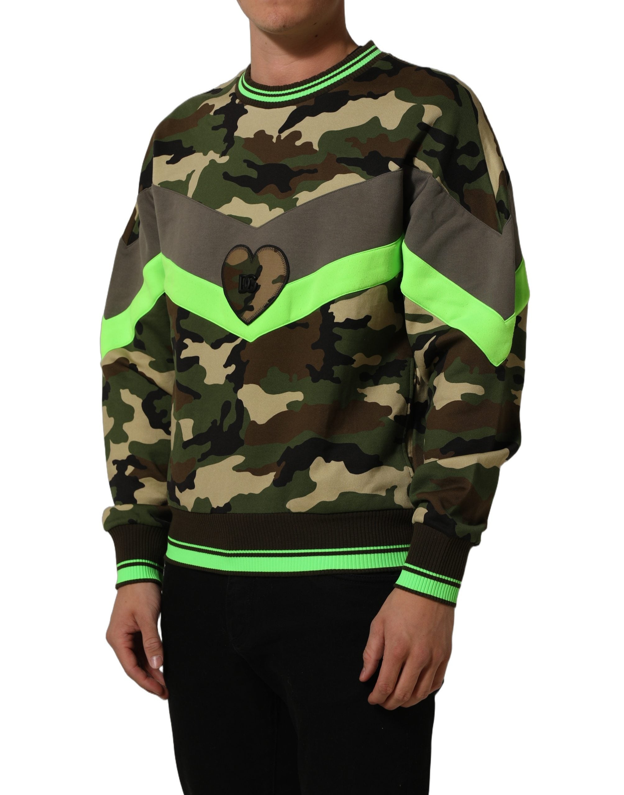 Dolce & Gabbana Multicolor Camouflage Sweatshirt Men Men's Sweater