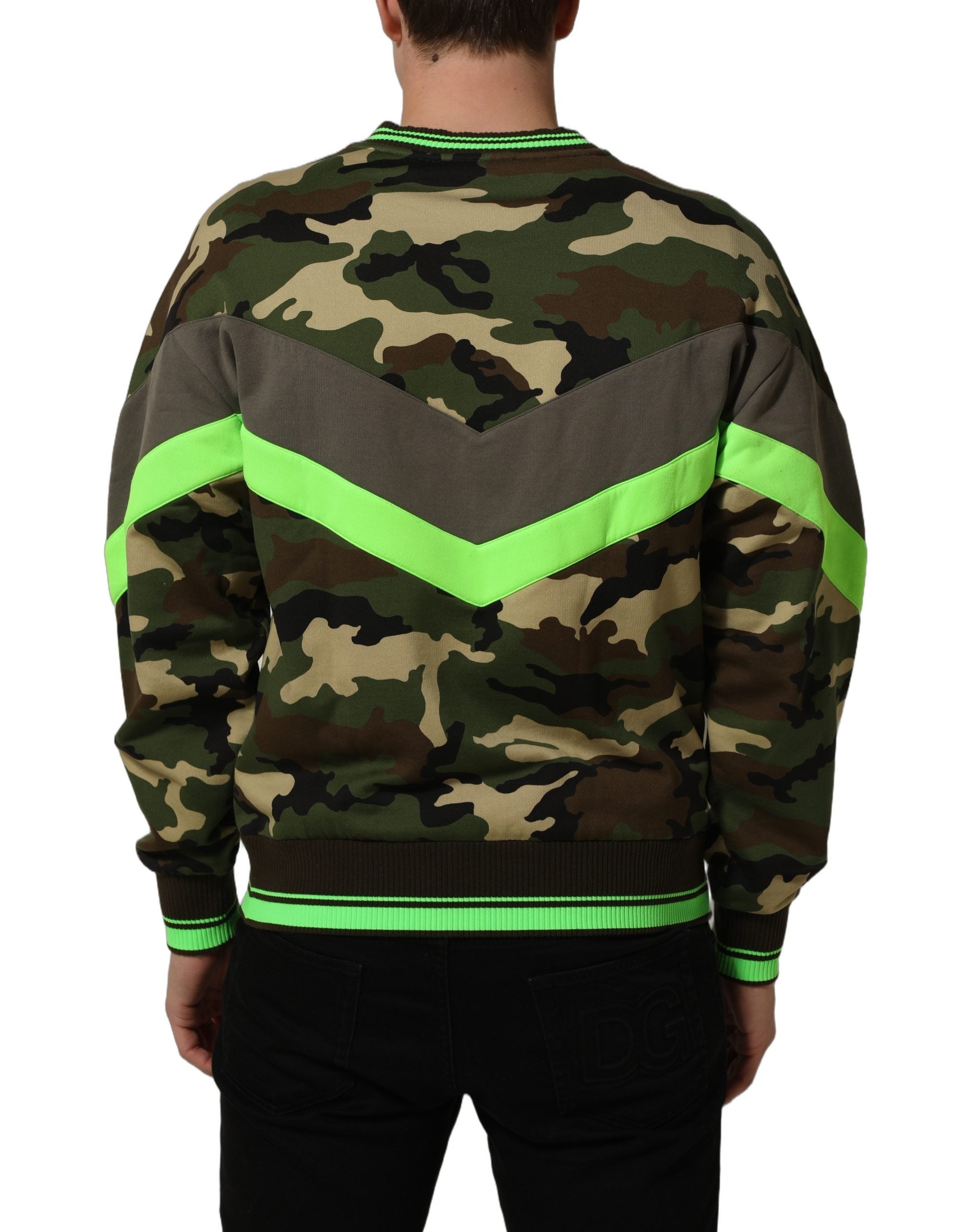 Dolce & Gabbana Multicolor Camouflage Sweatshirt Men Men's Sweater