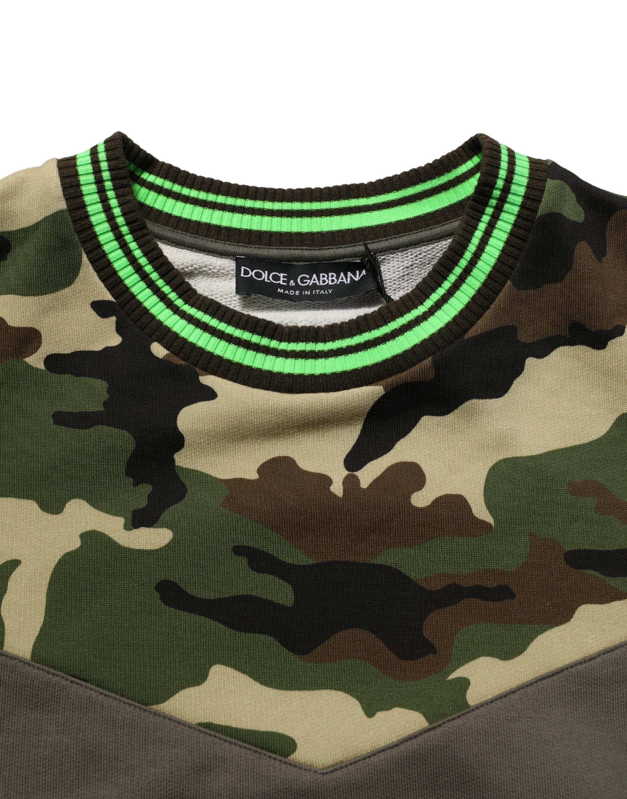 Dolce & Gabbana Multicolor Camouflage Sweatshirt Men Men's Sweater