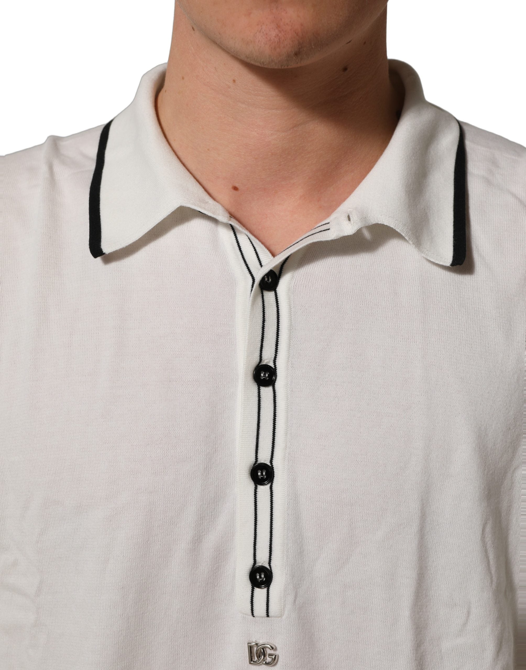Dolce & Gabbana Black Leaf Print Silk Men Crew Neck Men's T-shirt