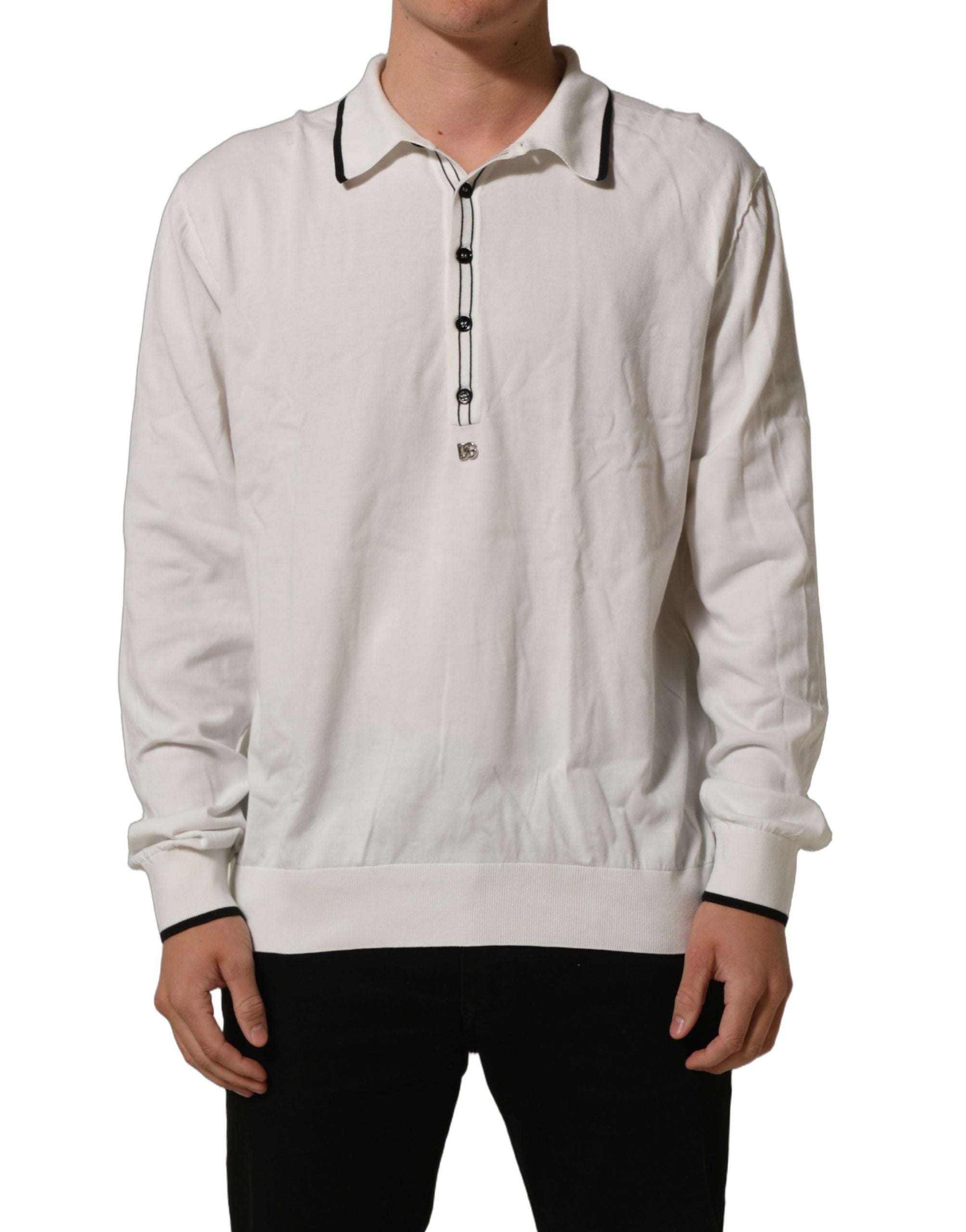 Dolce & Gabbana Black Leaf Print Silk Men Crew Neck Men's T-shirt
