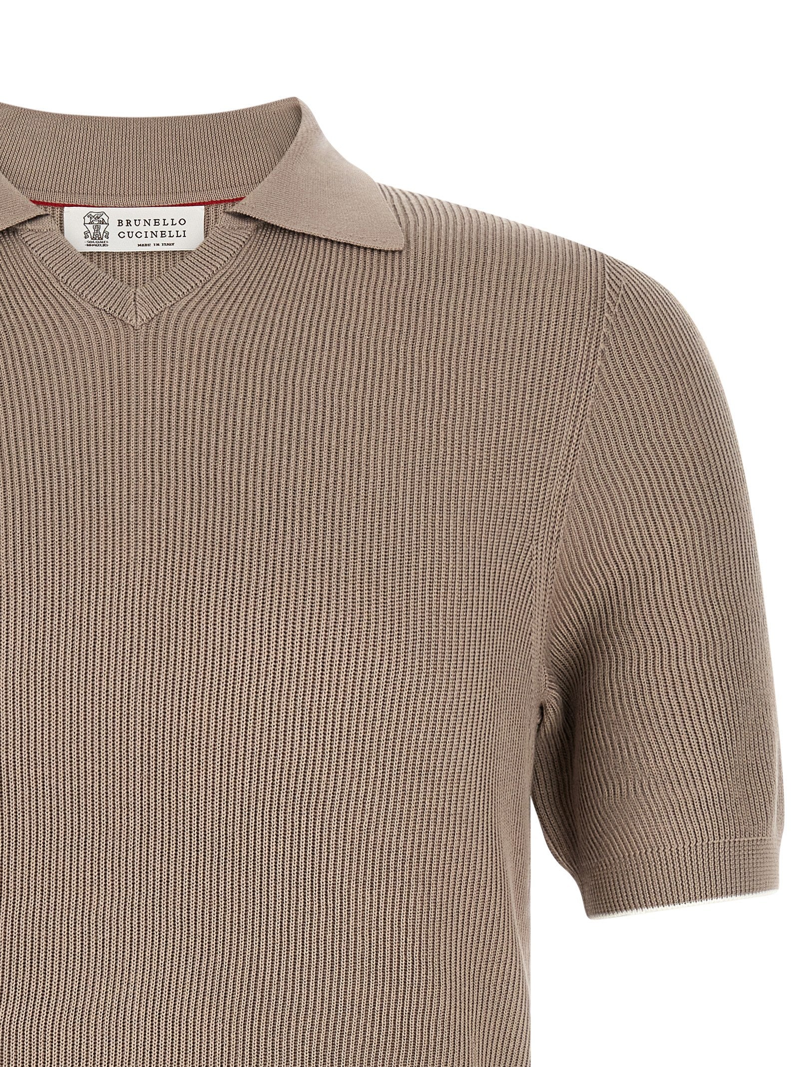 Brunello Cucinelli Brown Cotton Polo Men's Shirt