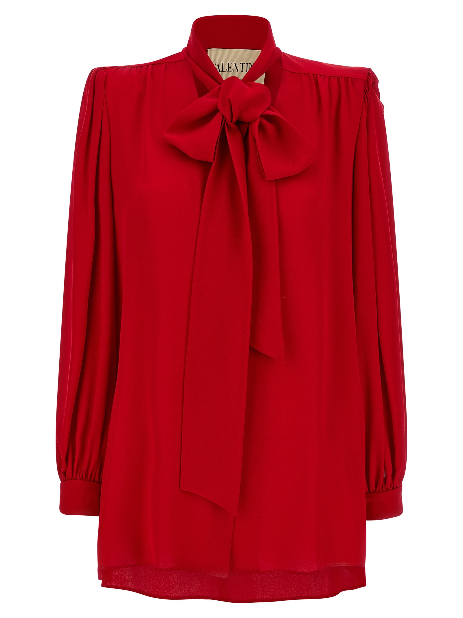 Valentino Garavani Red Silk Women's Blouse