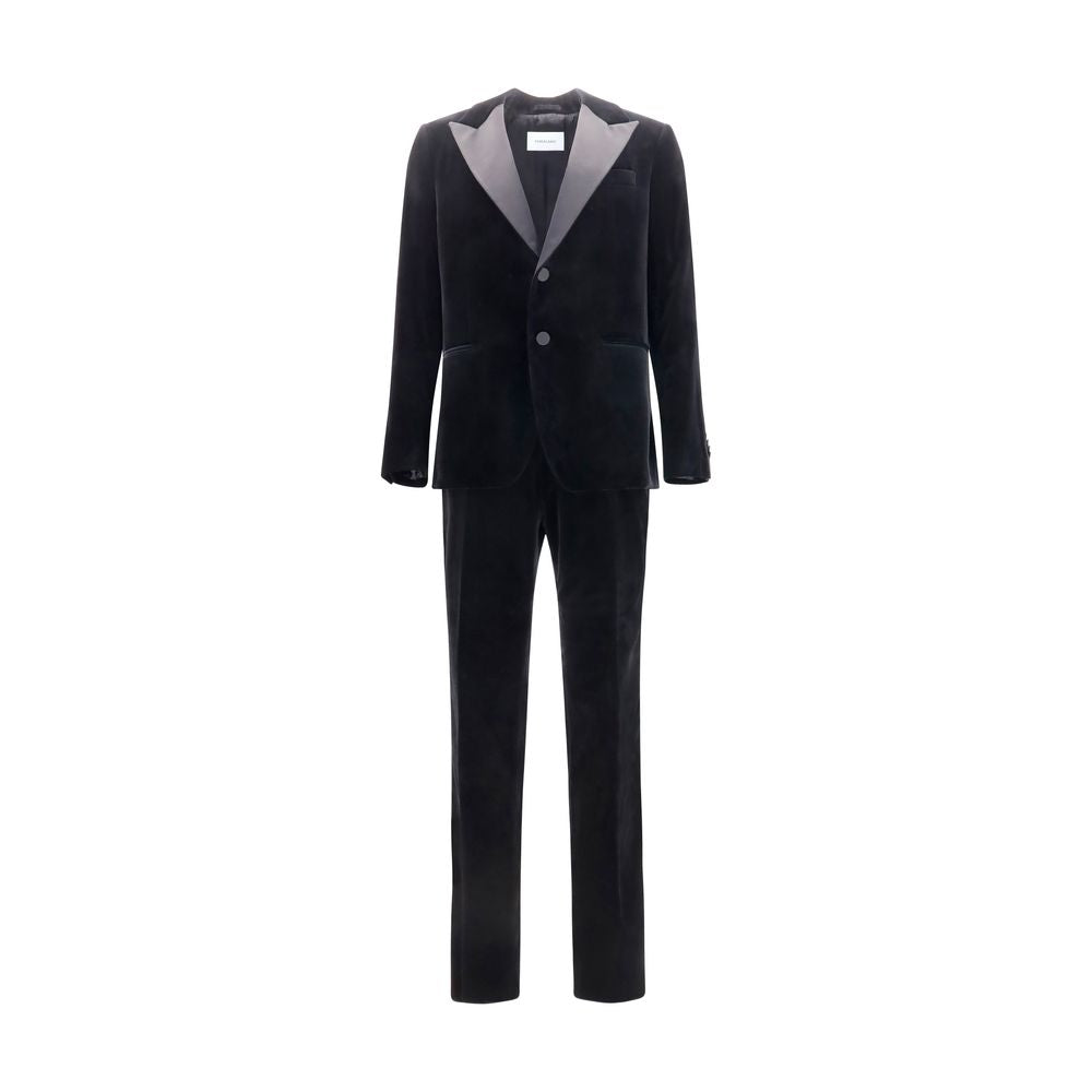 Ferragamo Black Cotton Men's Tuxedo