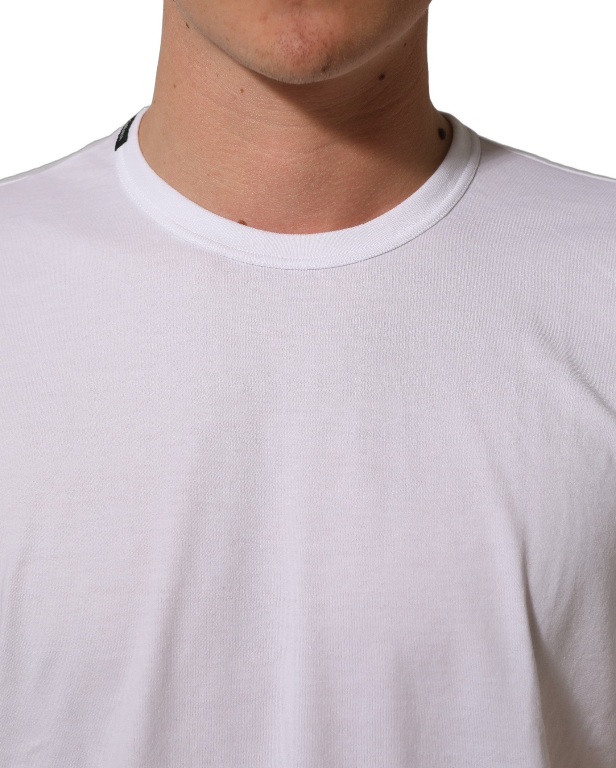 Dolce & Gabbana White Cotton Short Sleeves CrewNeck Men's T-shirt