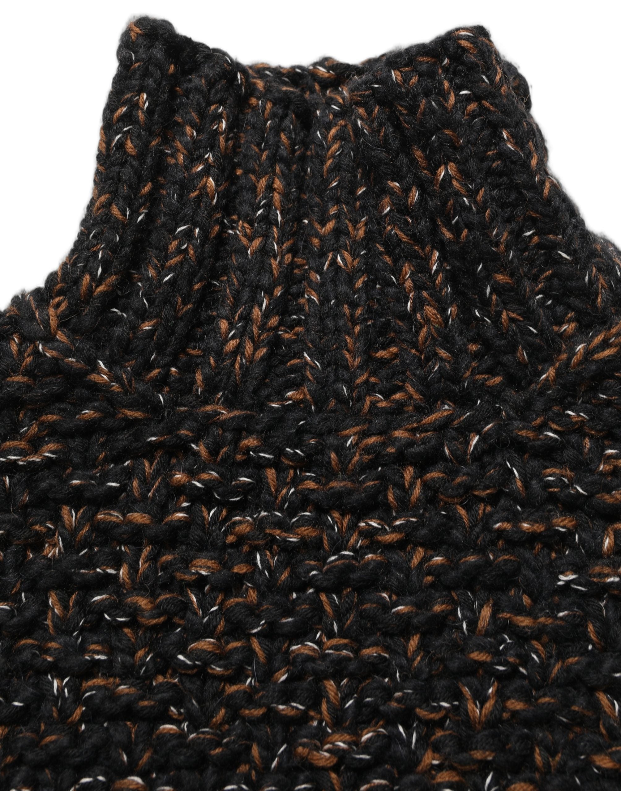 Dolce & Gabbana Brown Wool Knit Turtleneck Pullover Men's Sweater