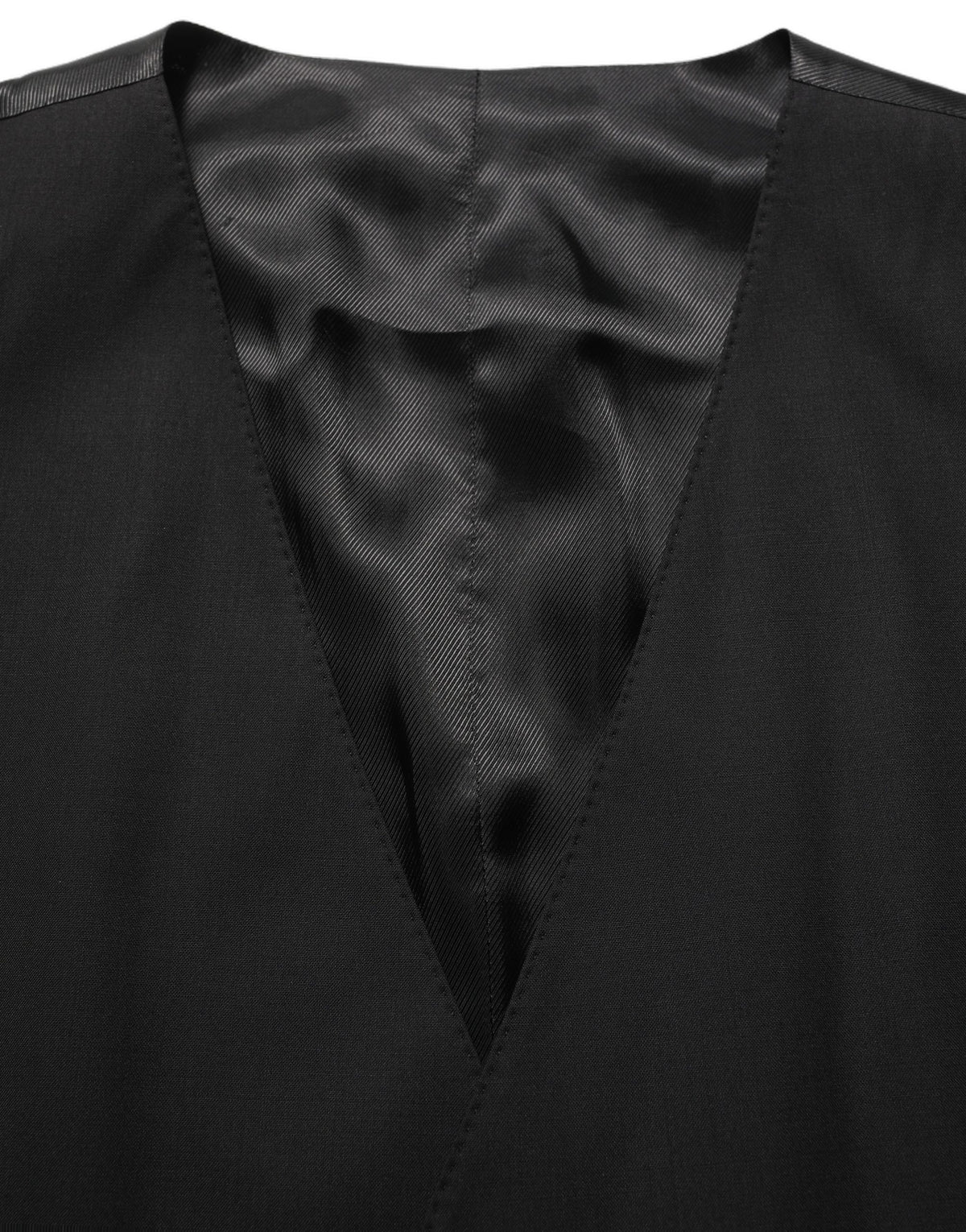Dolce & Gabbana Black Wool Stretch Waistcoat Formal Men's Vest