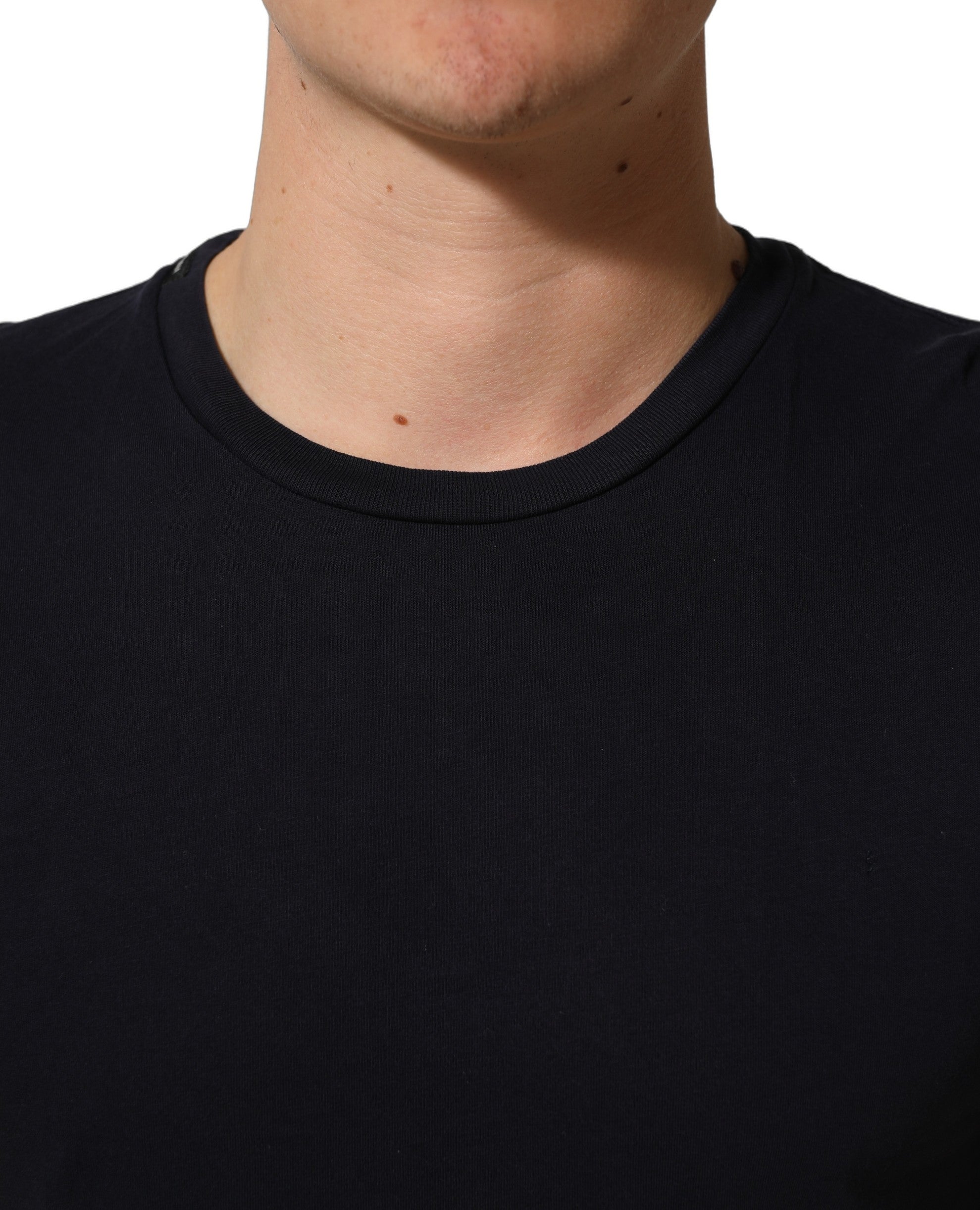 Dolce & Gabbana Black Cotton Short Sleeves Crew Neck Men's T-shirt (Pre-Owned)