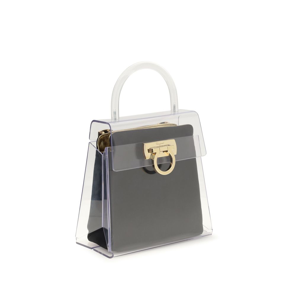 Ferragamo Black Pvc Women's Handbag