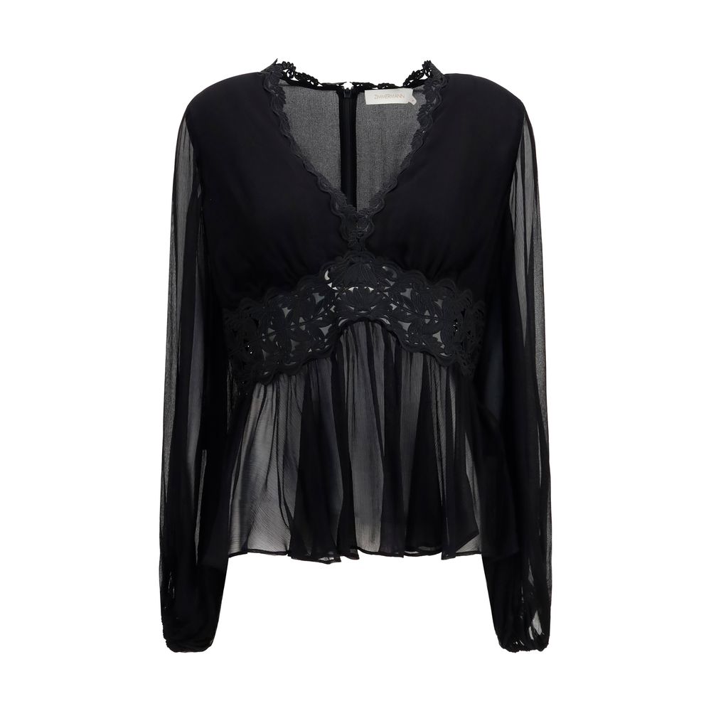 Zimmermann Black Viscose Women's Blouse
