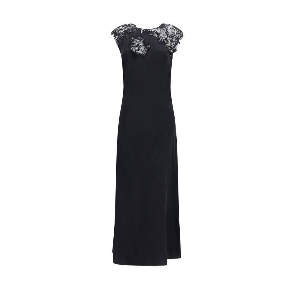 Ferragamo Black Silk Cocktail Women's Dress