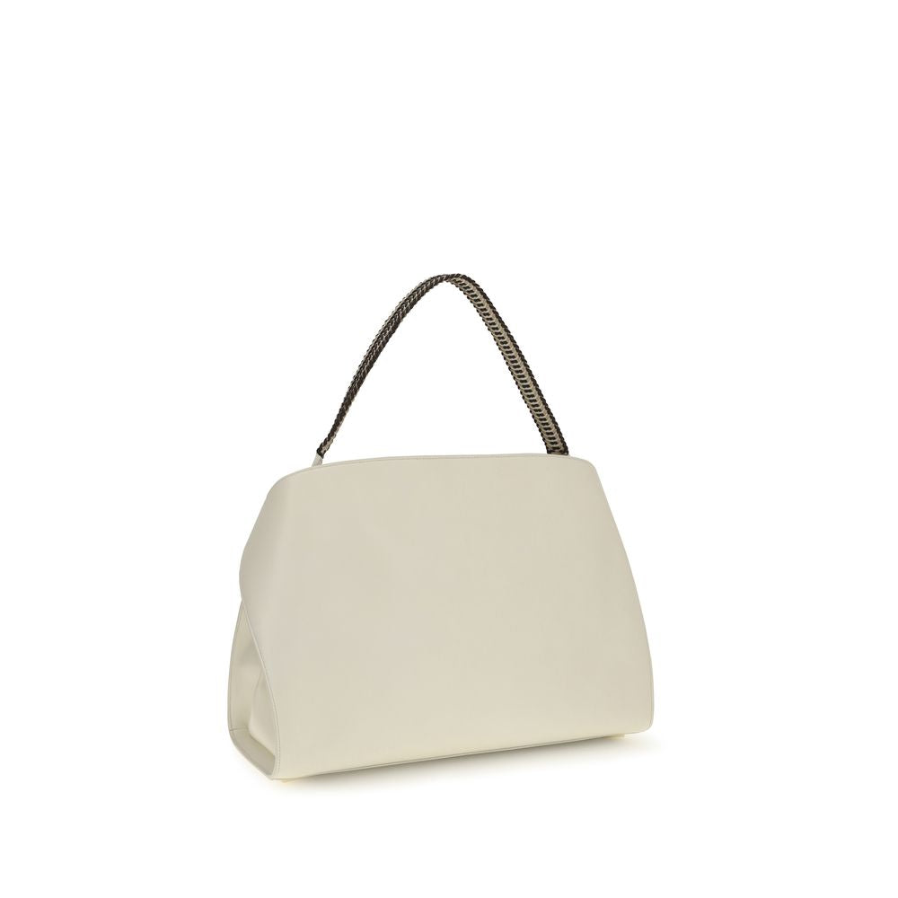 Ferragamo Beige Calf Leather Bos Taurus Shoulder Women's Bag