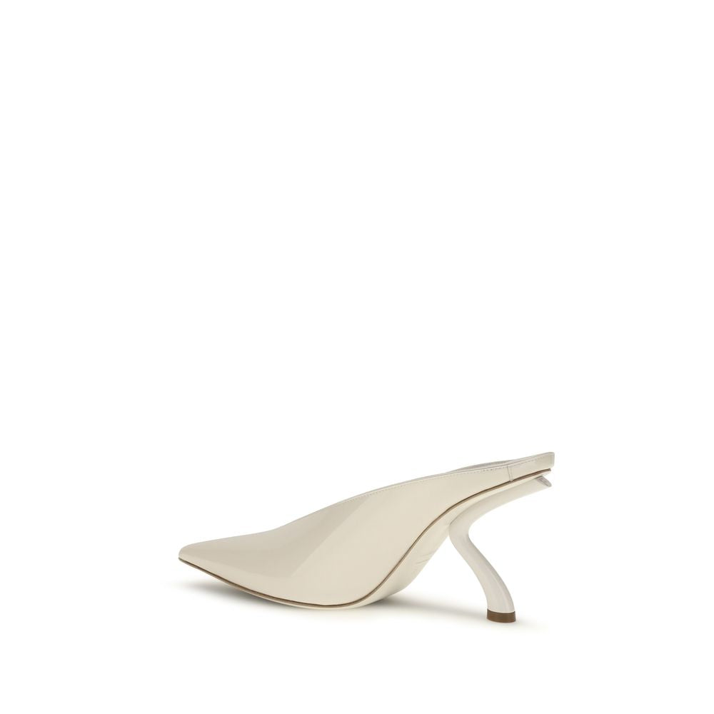 Ferragamo Beige Calf Leather Bos Taurus Women's Mules
