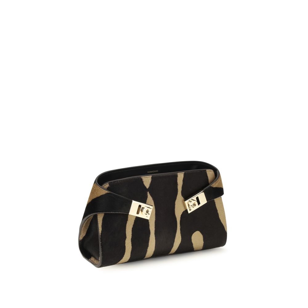 Ferragamo Brown Hair Shoulder Women's Bag