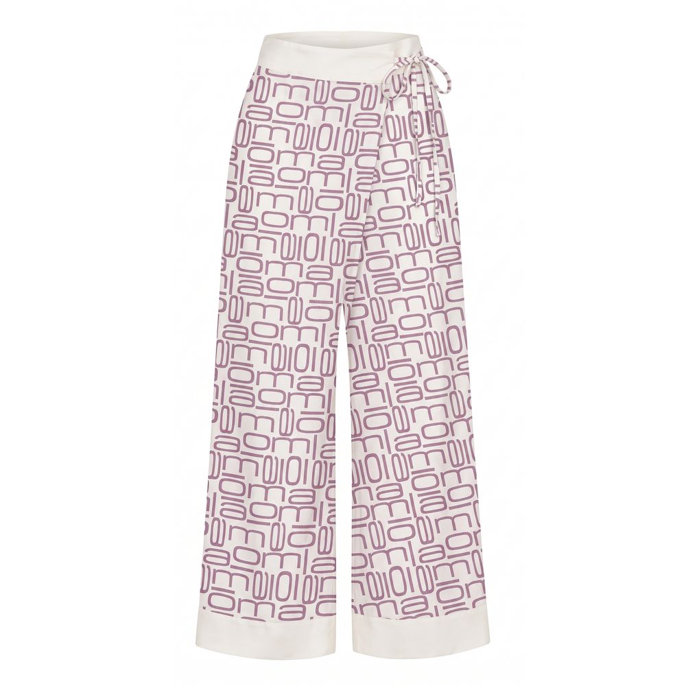 Malo Purple Silk Women Women's Pants