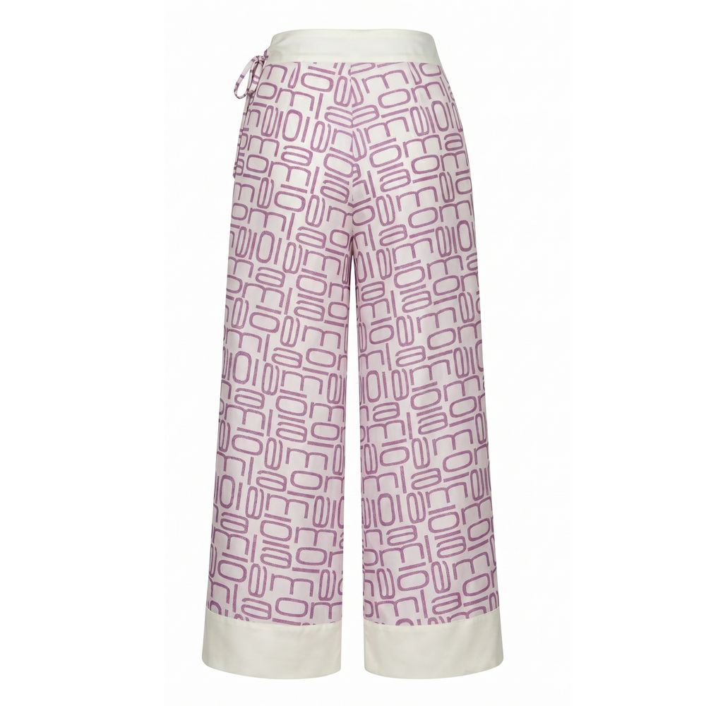 Malo Purple Silk Women Women's Pants
