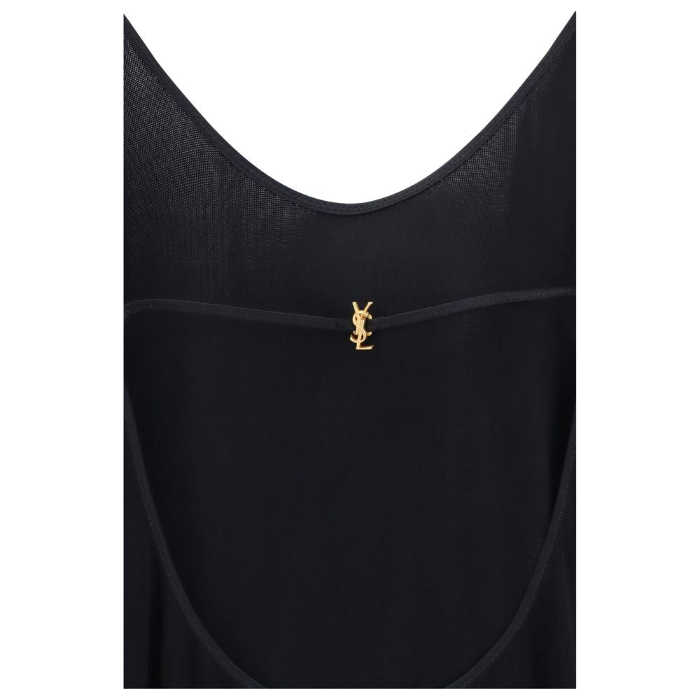 Saint Laurent Black Viscose Cocktail Women's Dress