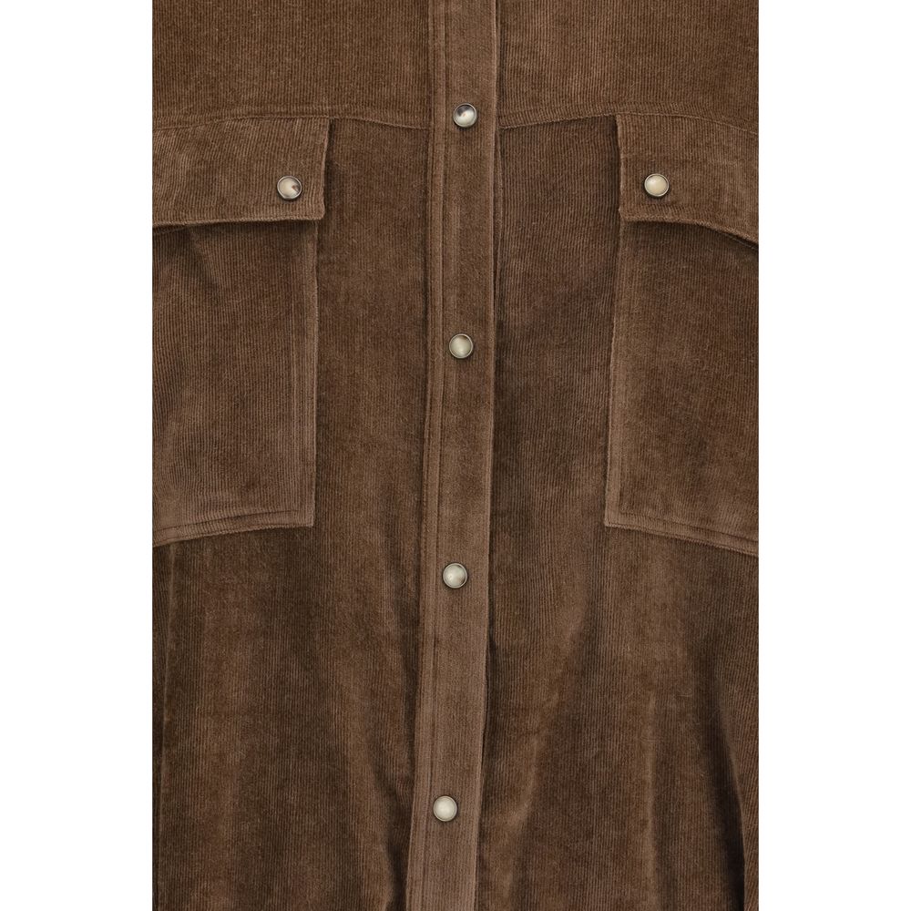 Brunello Cucinelli Brown Viscose Pattern Women's Shirt