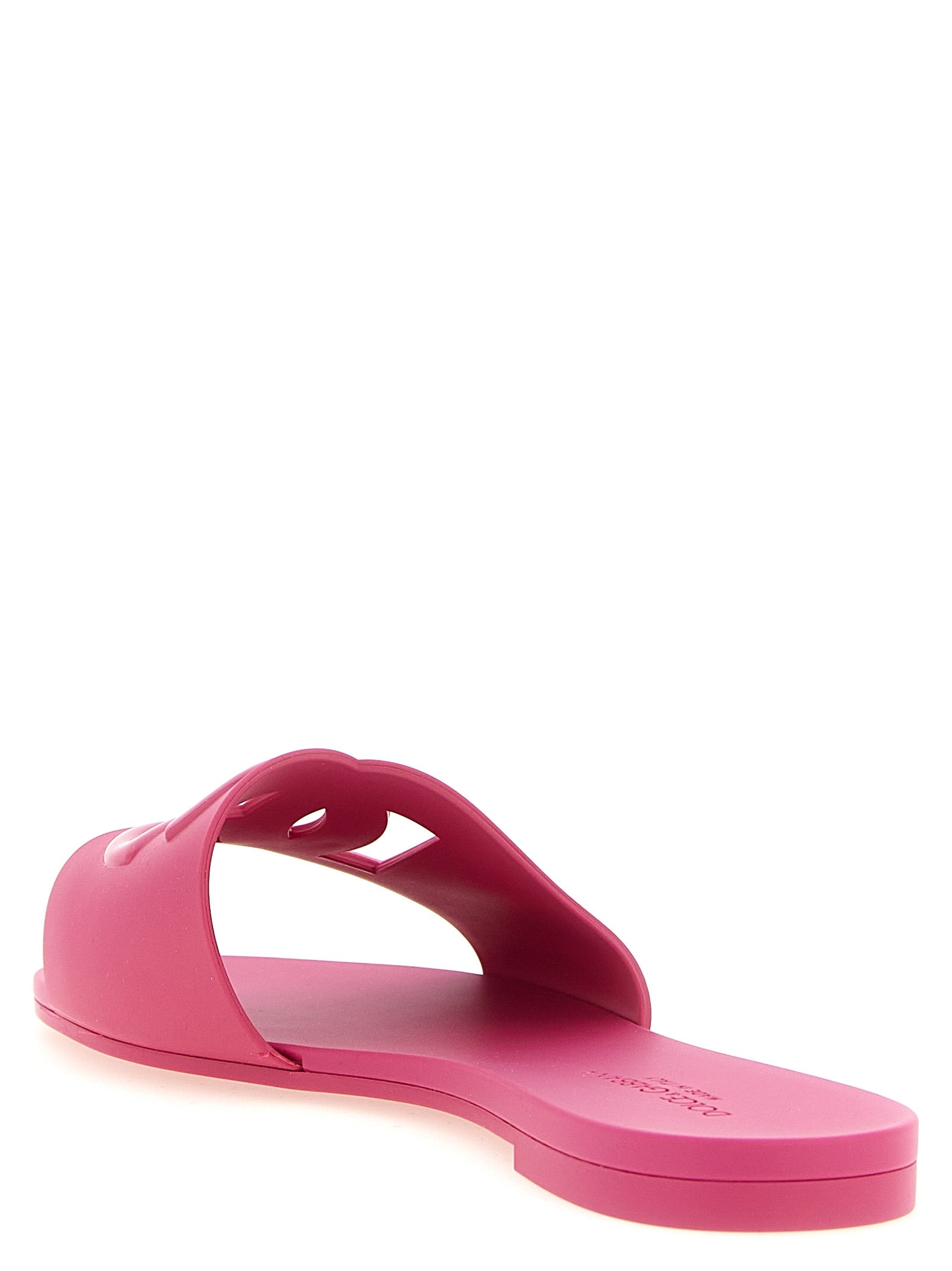 Dolce & Gabbana Fuchsia Polyurethane Women's Slides