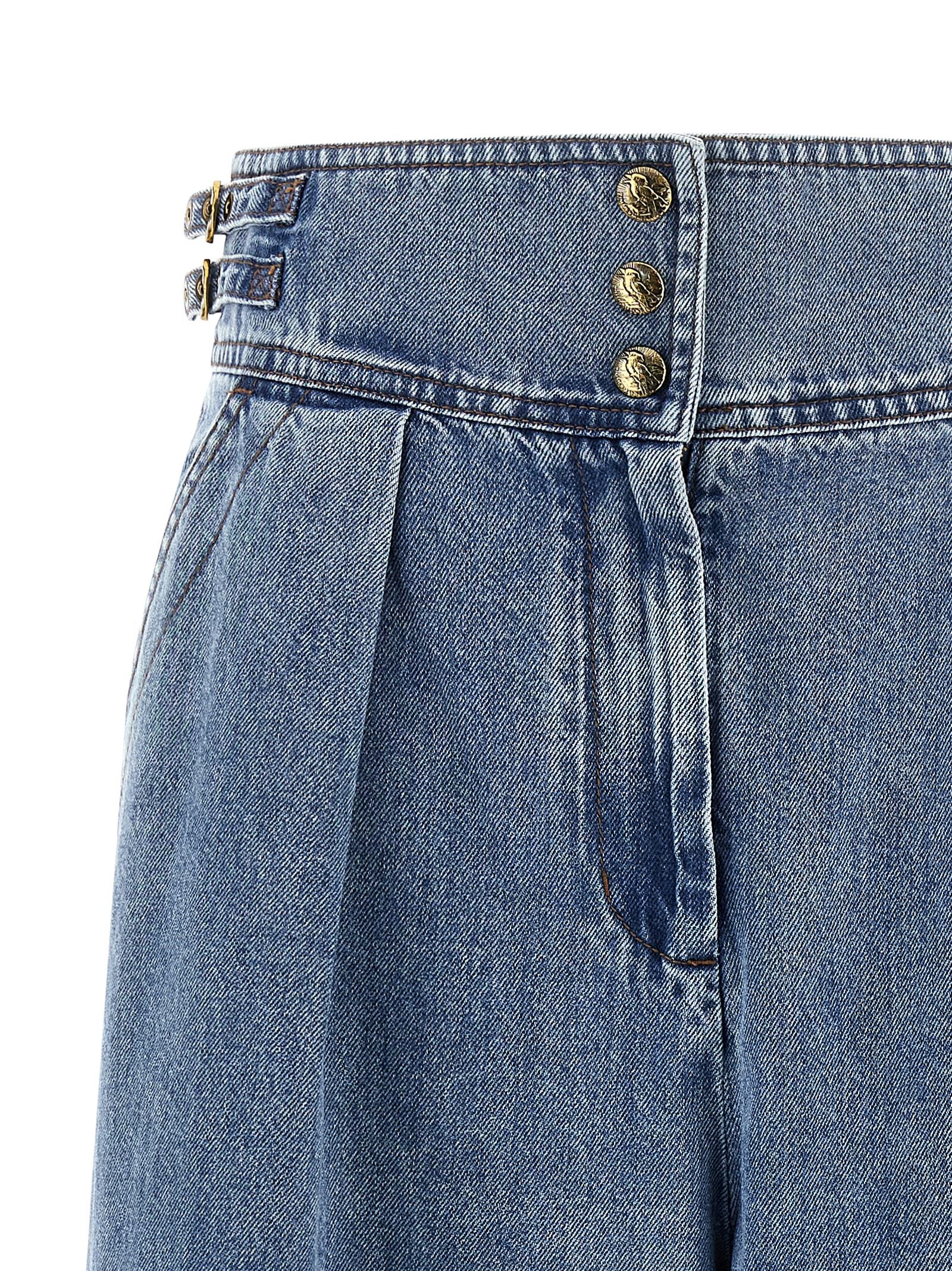 Zimmermann Blue Cotton Cropped Women's Jeans