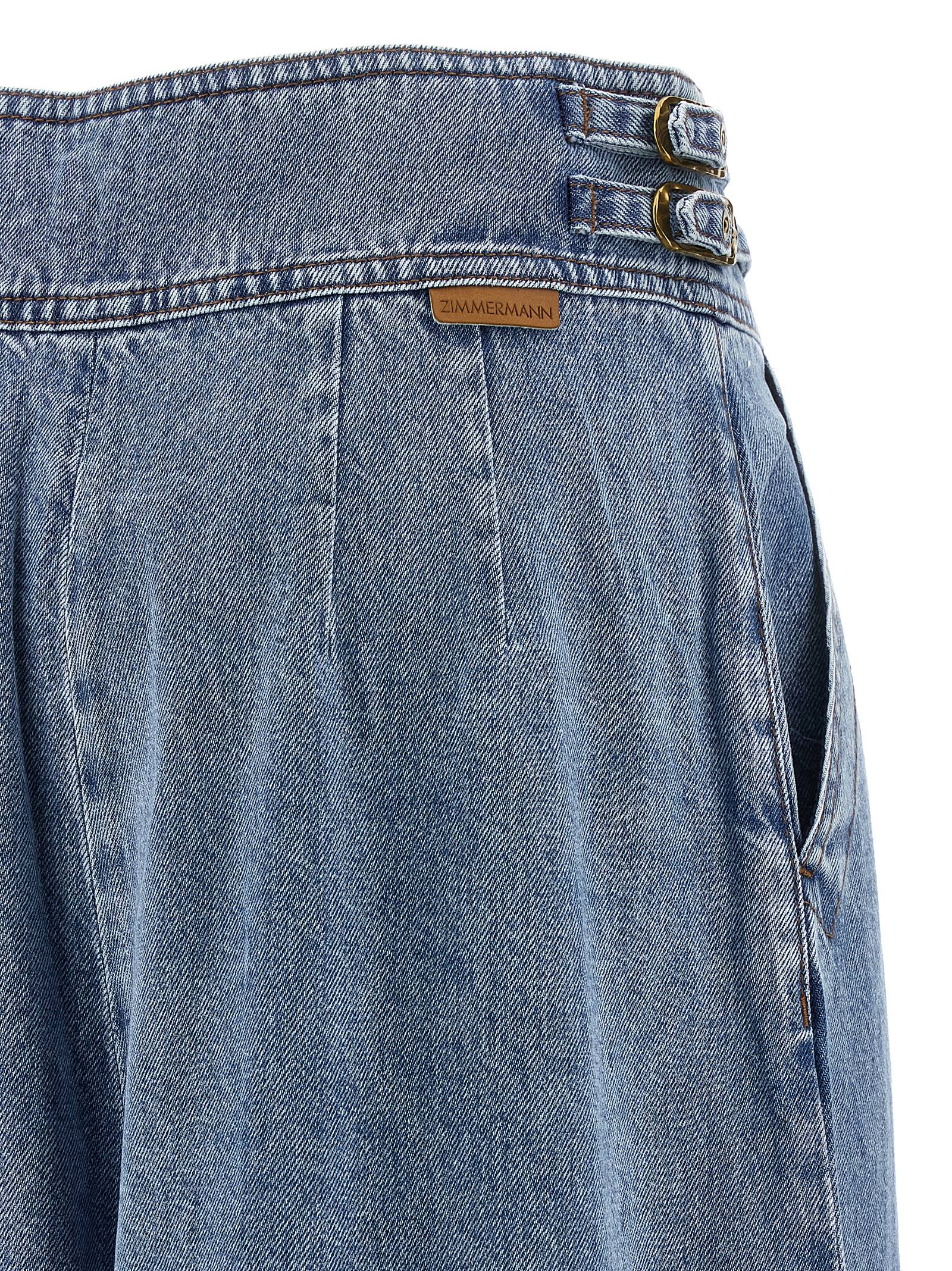 Zimmermann Blue Cotton Cropped Women's Jeans
