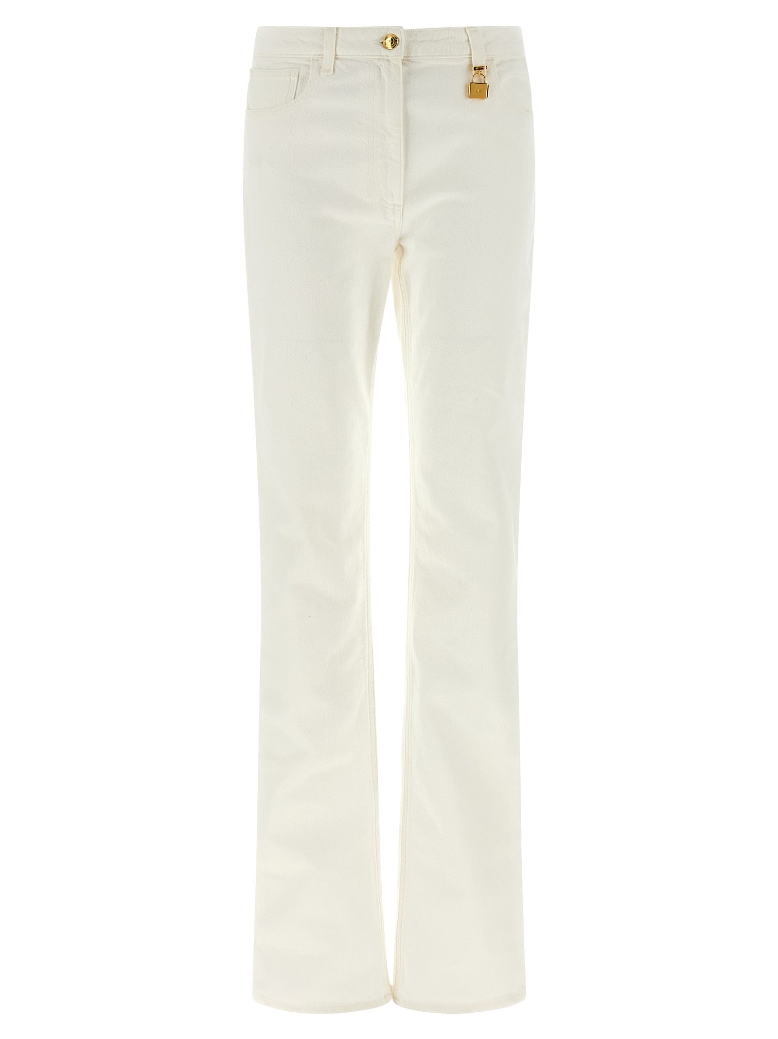 Elisabetta Franchi White Cotton Jeans Women's Denim