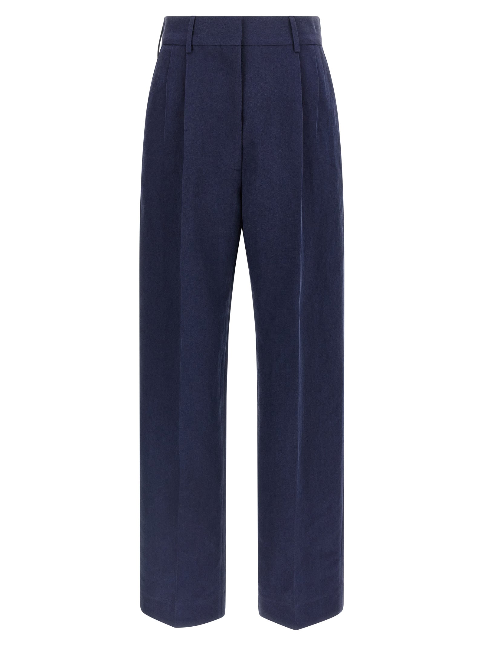 Blazé Milano Blue Linen Casual Women's Pants