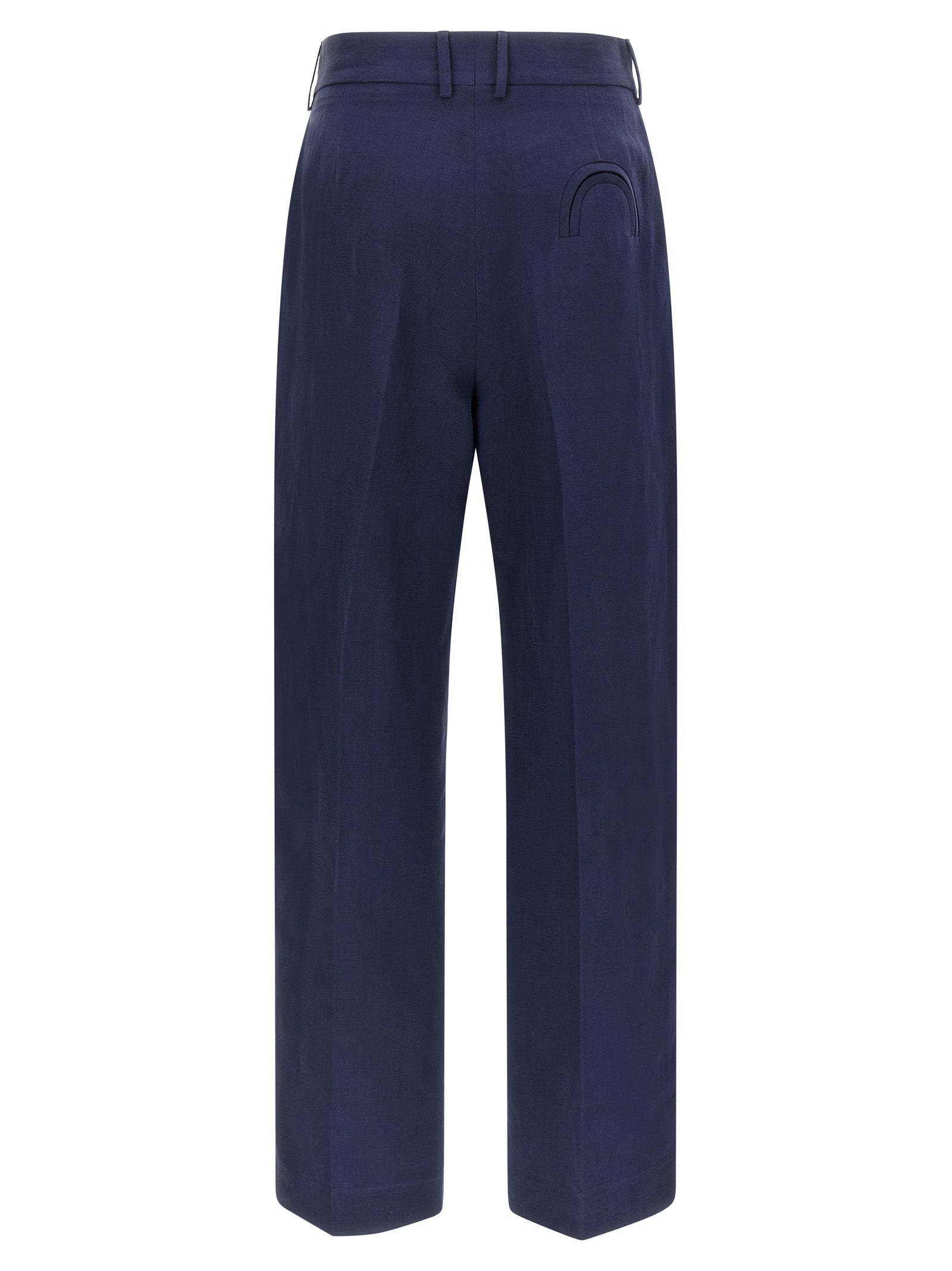 Blazé Milano Blue Linen Casual Women's Pants