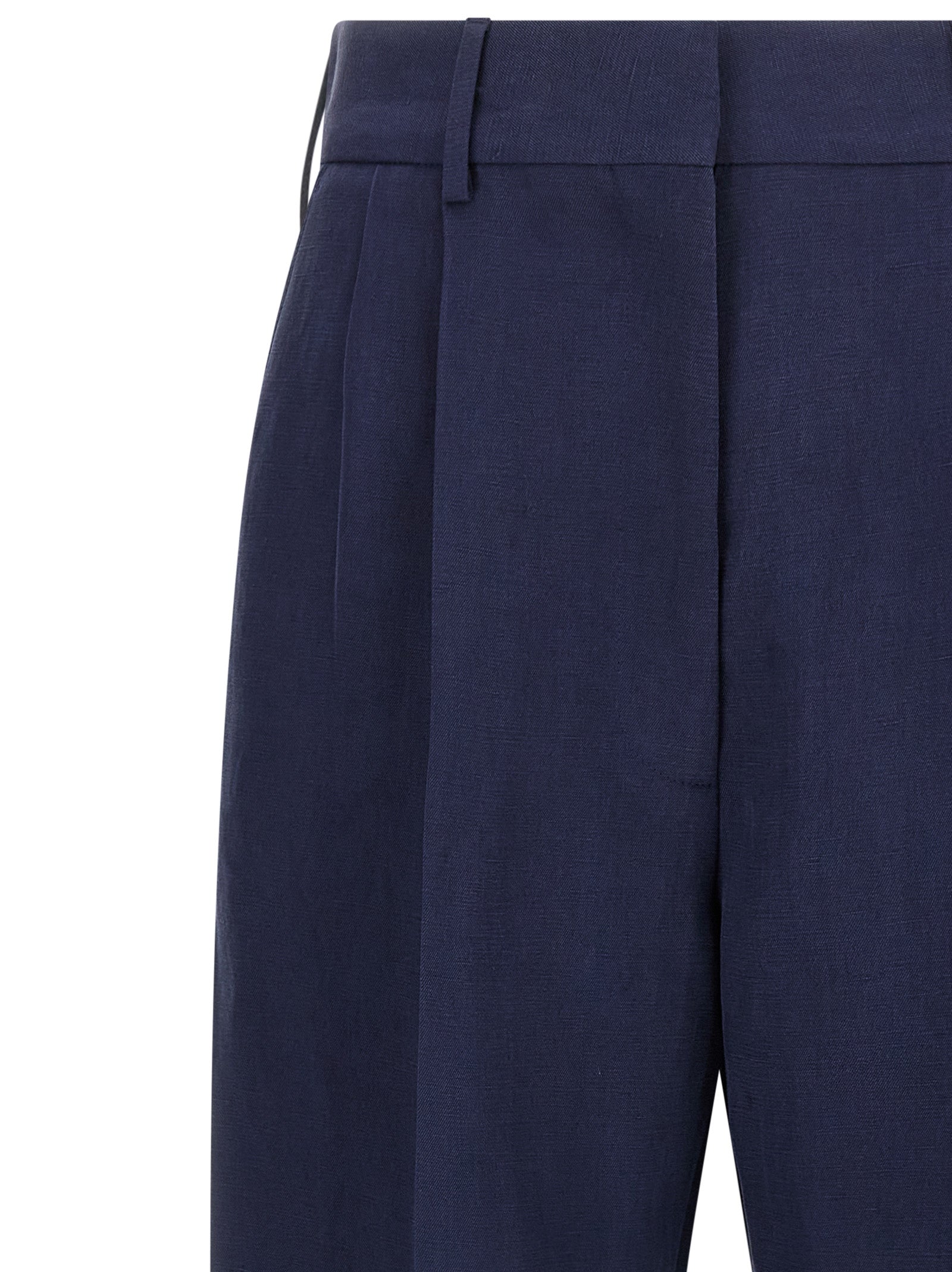Blazé Milano Blue Linen Casual Women's Pants