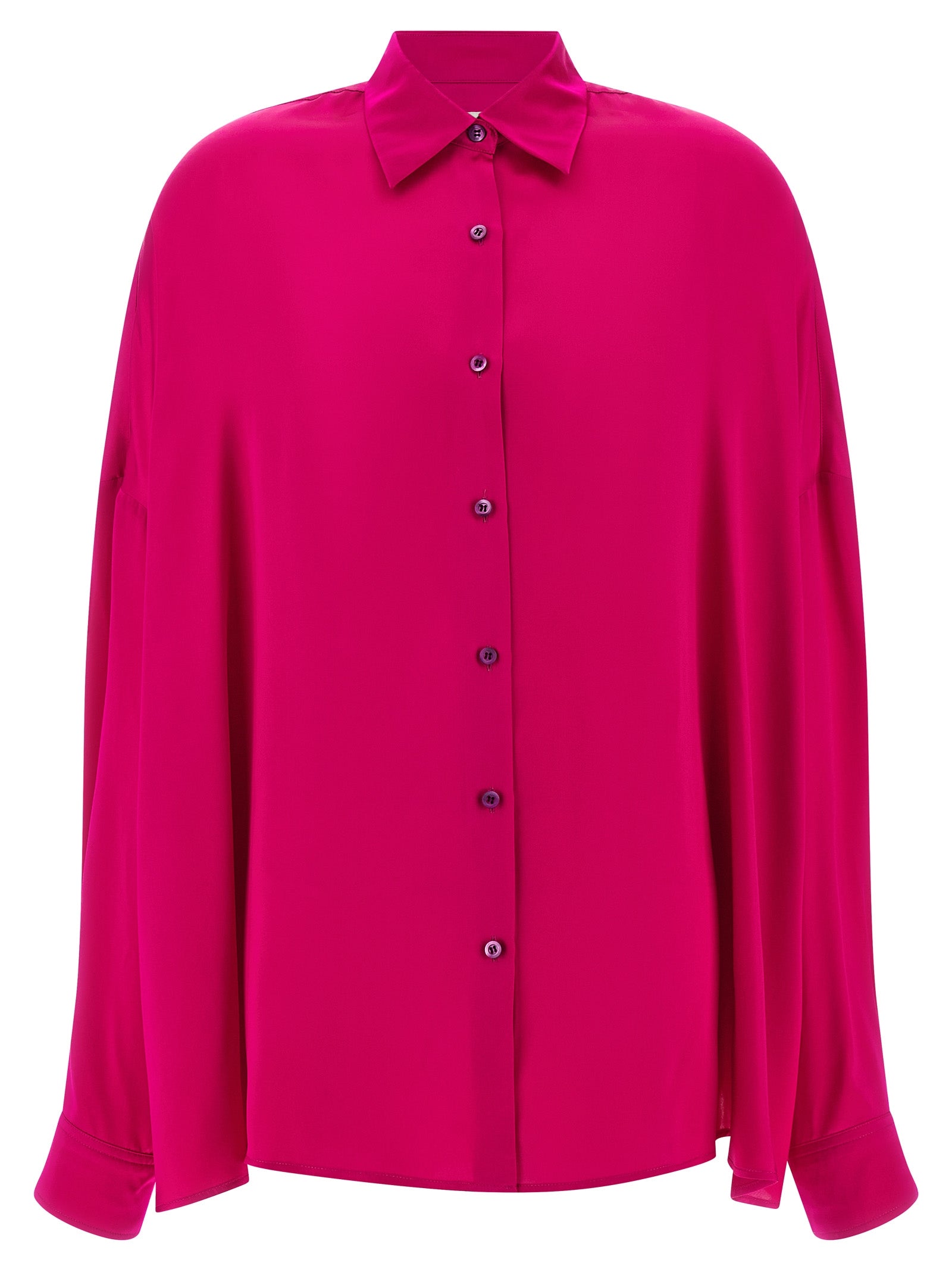 Dries Van Noten Fuchsia Silk Women's Blouse