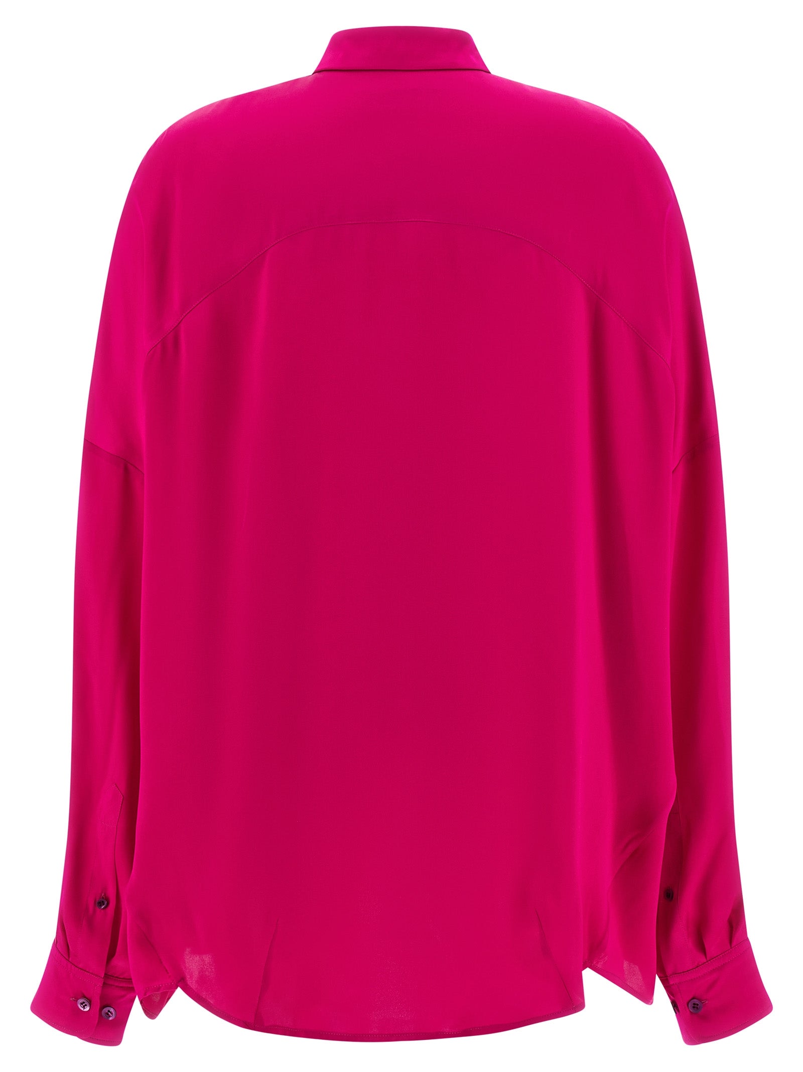 Dries Van Noten Fuchsia Silk Women's Blouse