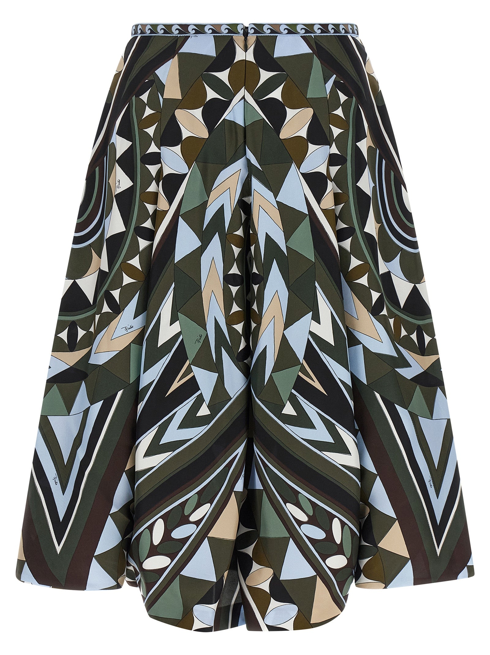 Emilio Pucci Multicolor Silk Midi Women's Skirt