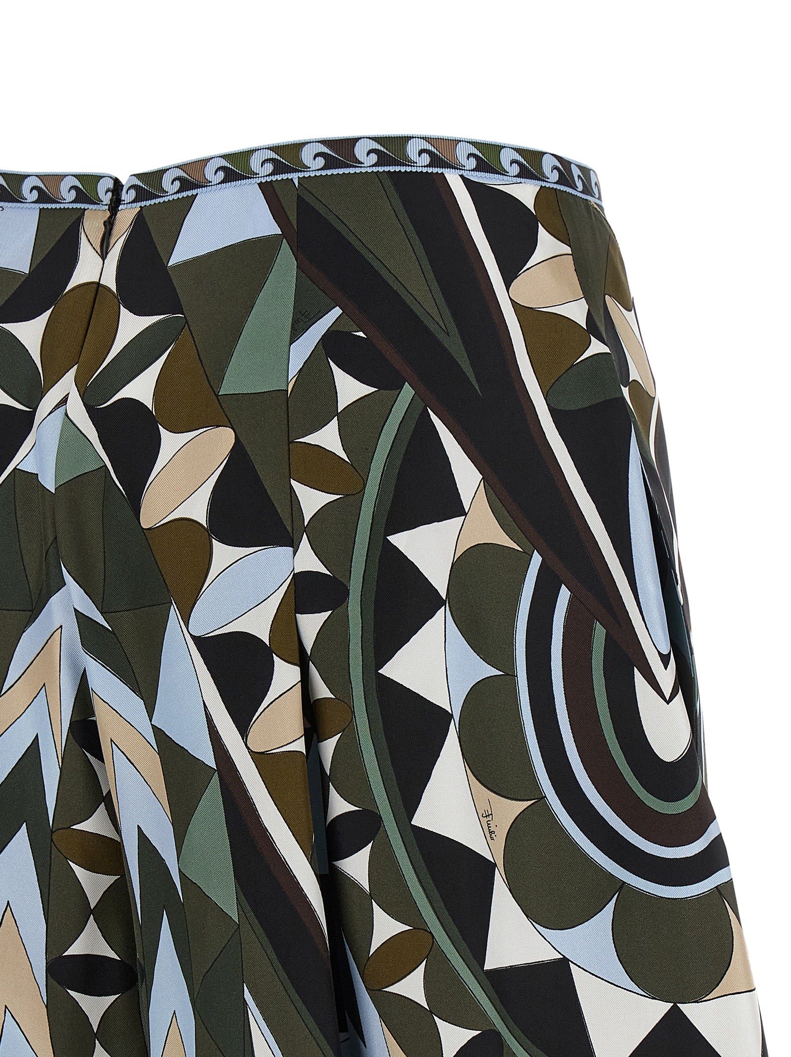 Emilio Pucci Multicolor Silk Midi Women's Skirt