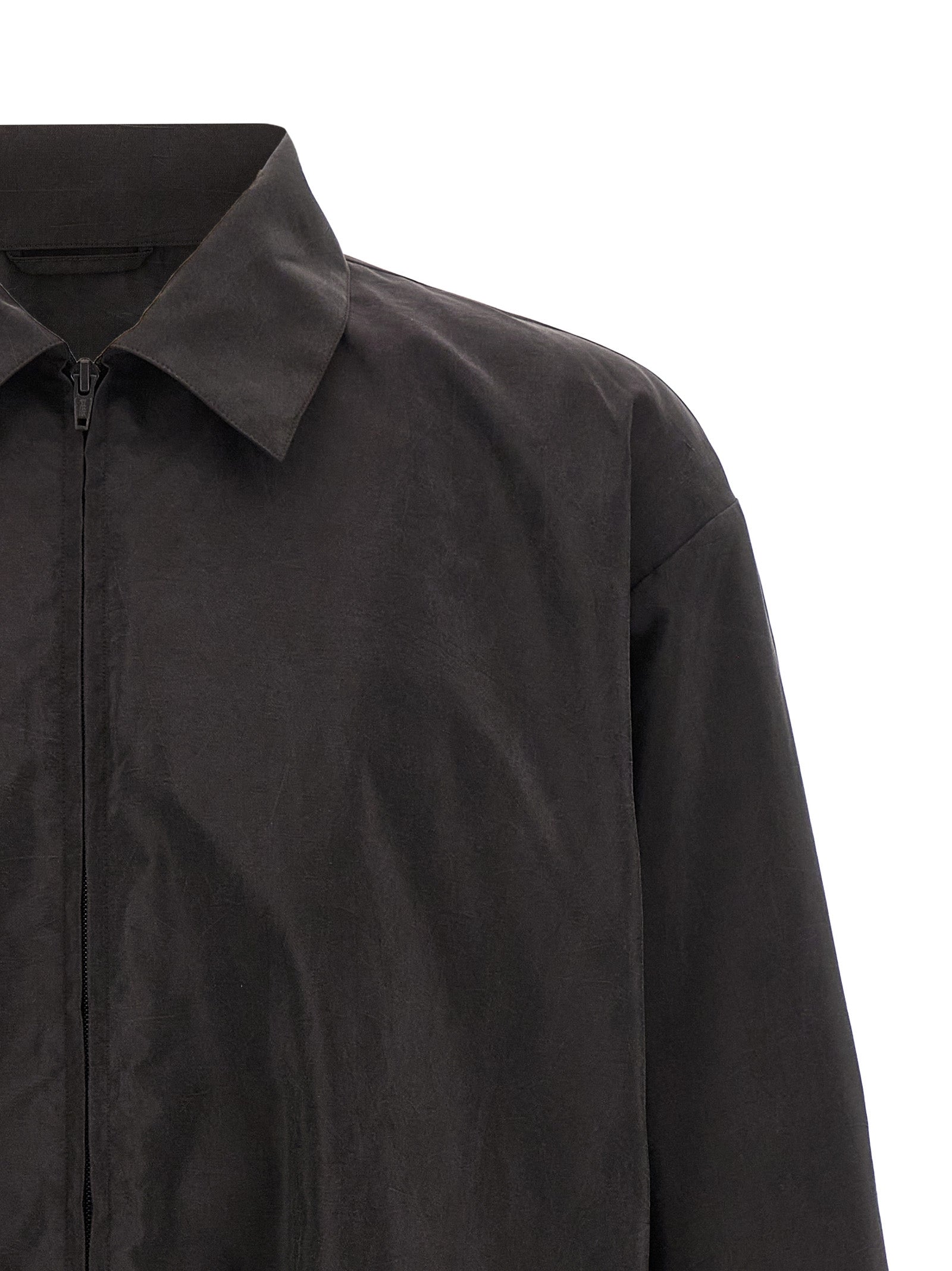 SSSTEIN Brown Silk Shell Men's Jacket