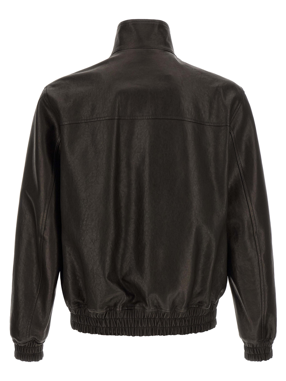 Valentino Garavani Black Calfskin Leather Men's Jacket
