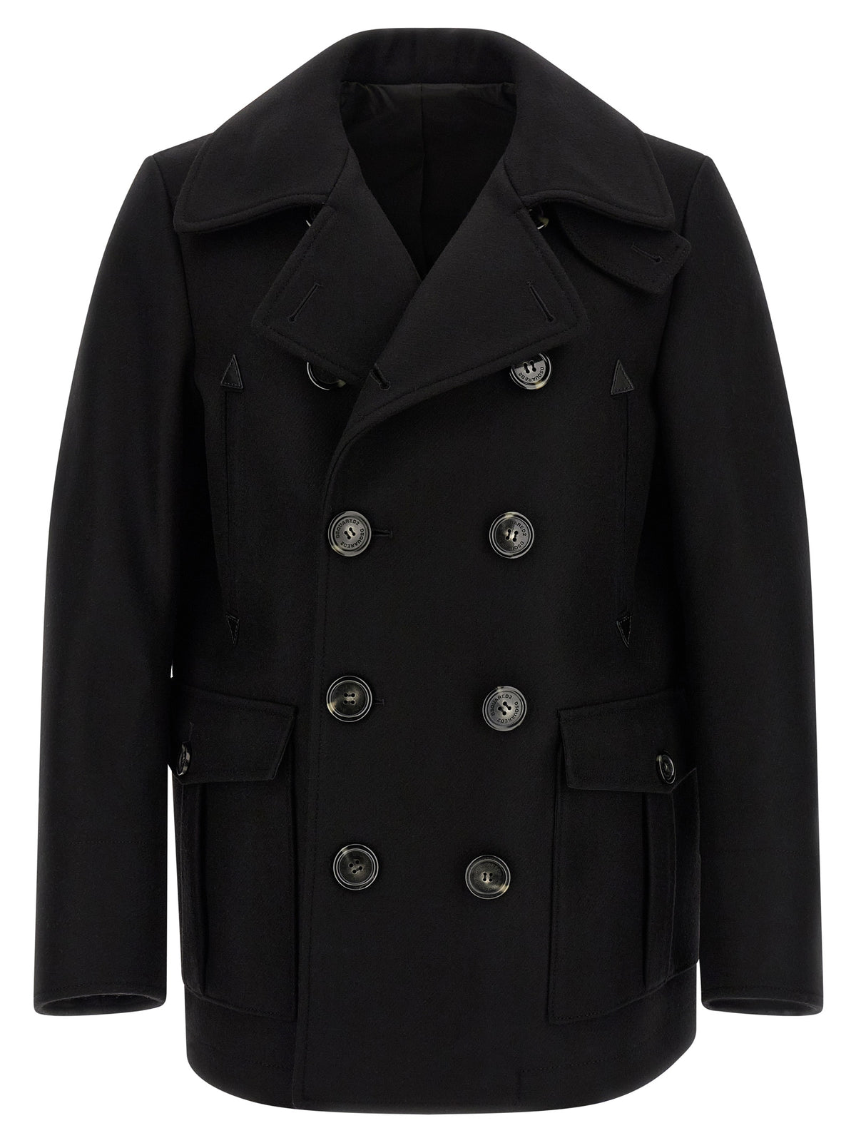 Dsquared² Black Wool Men's Coat