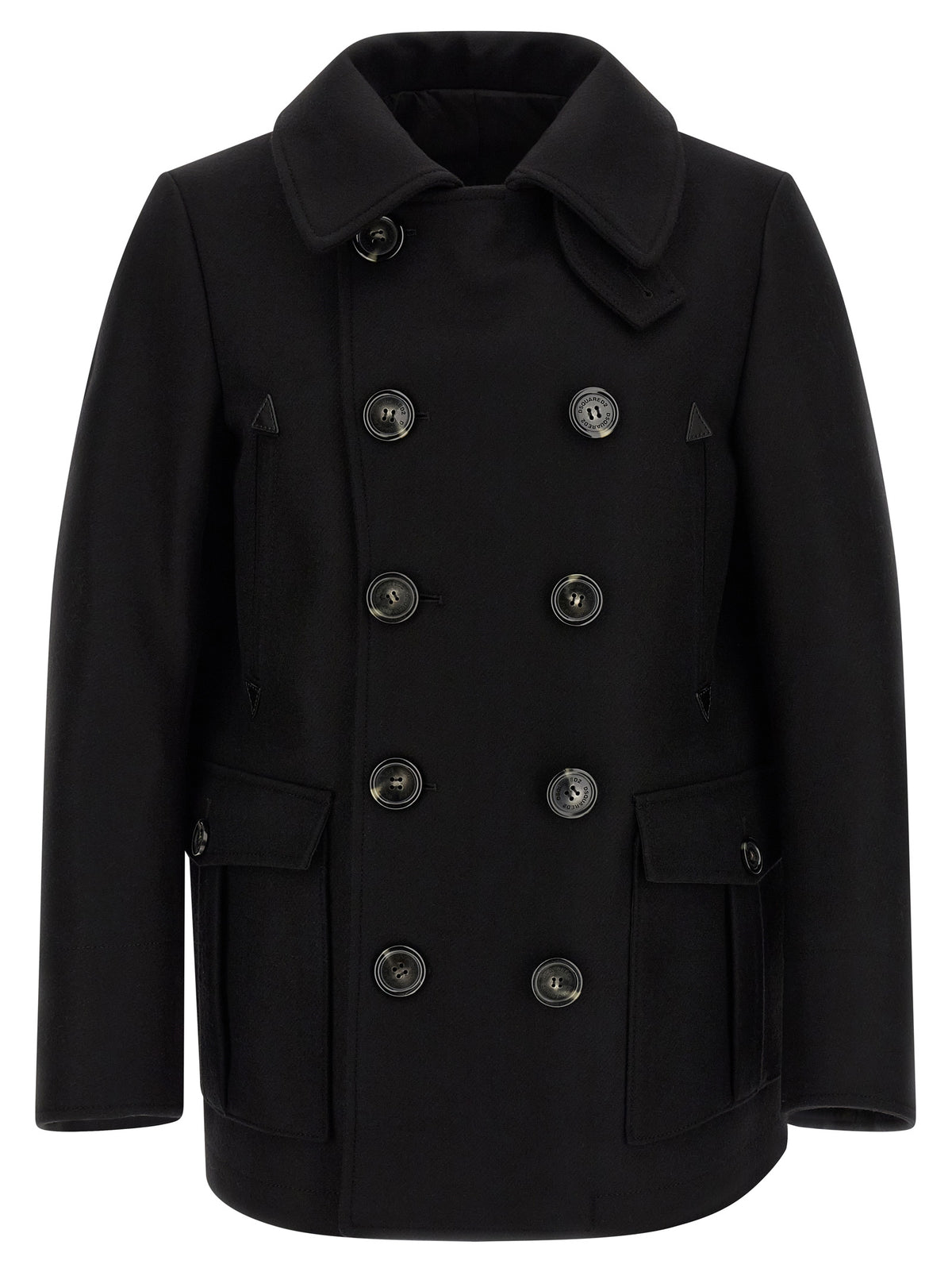 Dsquared² Black Wool Men's Coat