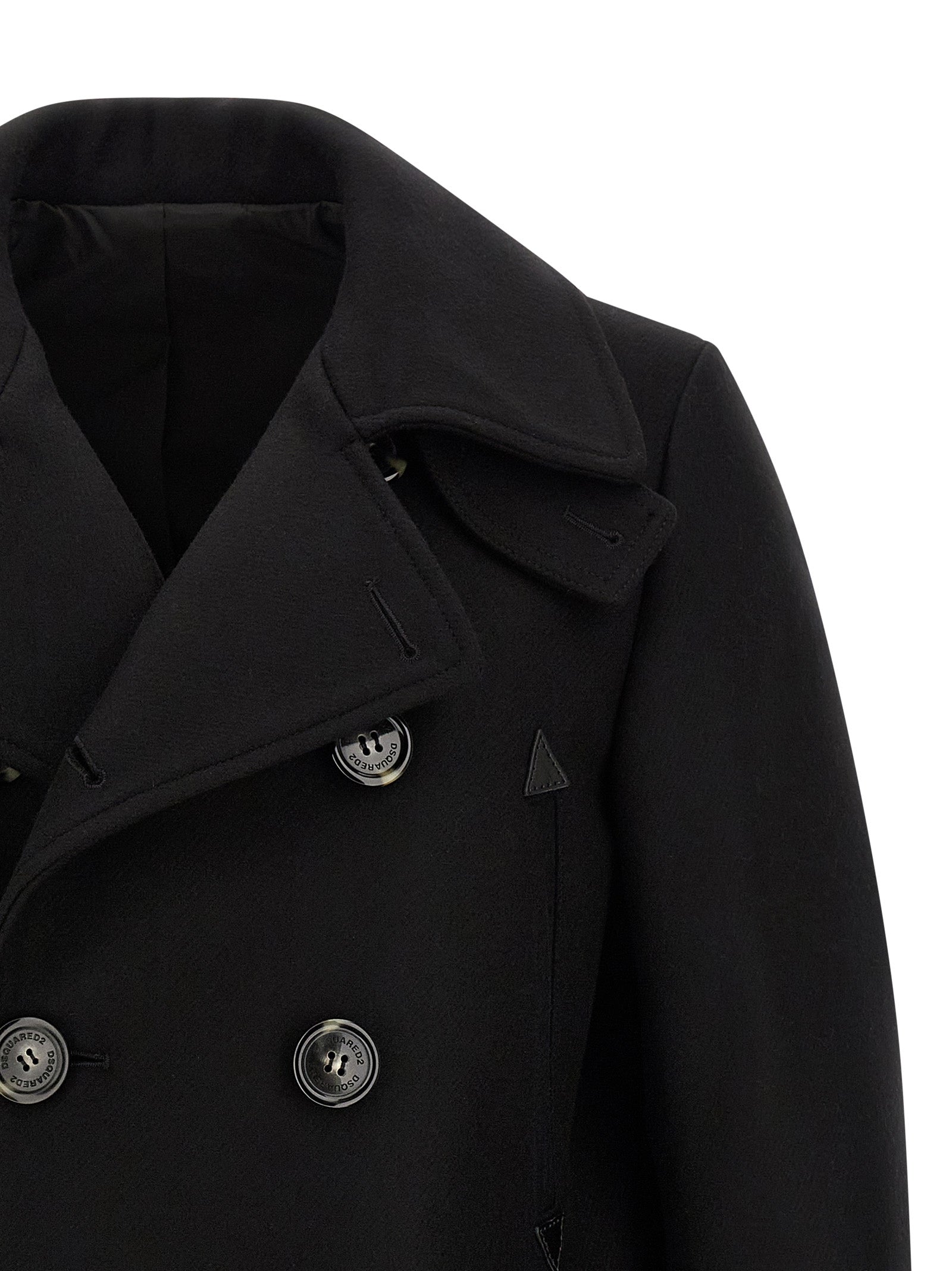 Dsquared² Black Wool Men's Coat