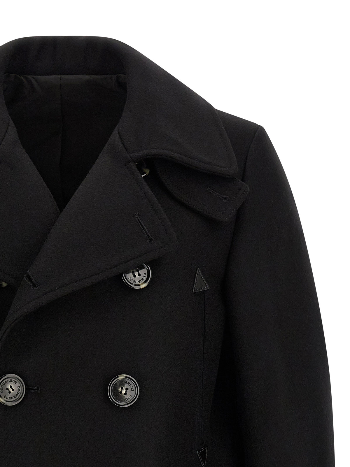 Dsquared² Black Wool Men's Coat