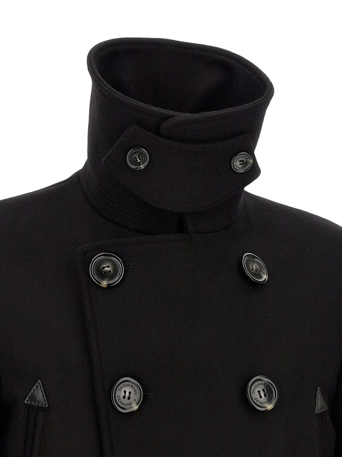 Dsquared² Black Wool Men's Coat