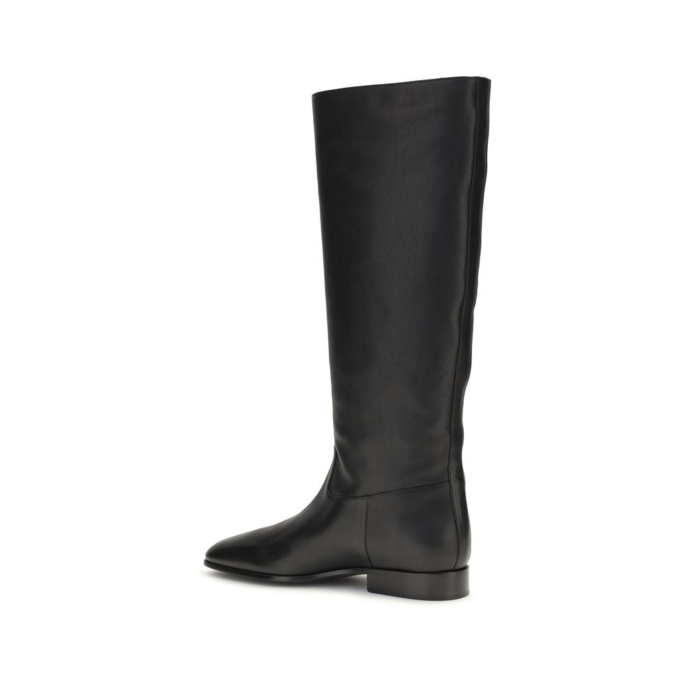 Herbert Levine Black Calf Leather Bos Taurus Ankle Women's Boots