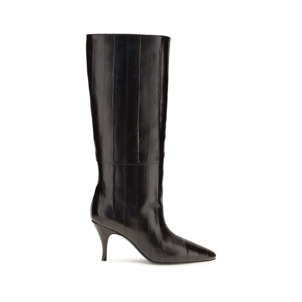 Herbert Levine Brown Calf Leather Bos Taurus Women's Boots
