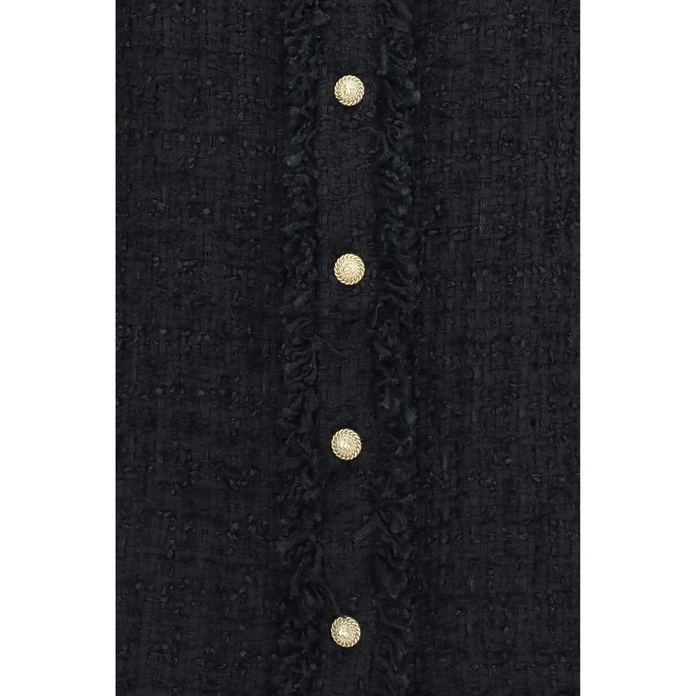 Balmain Black Polyamide Pattern Women's Shirt